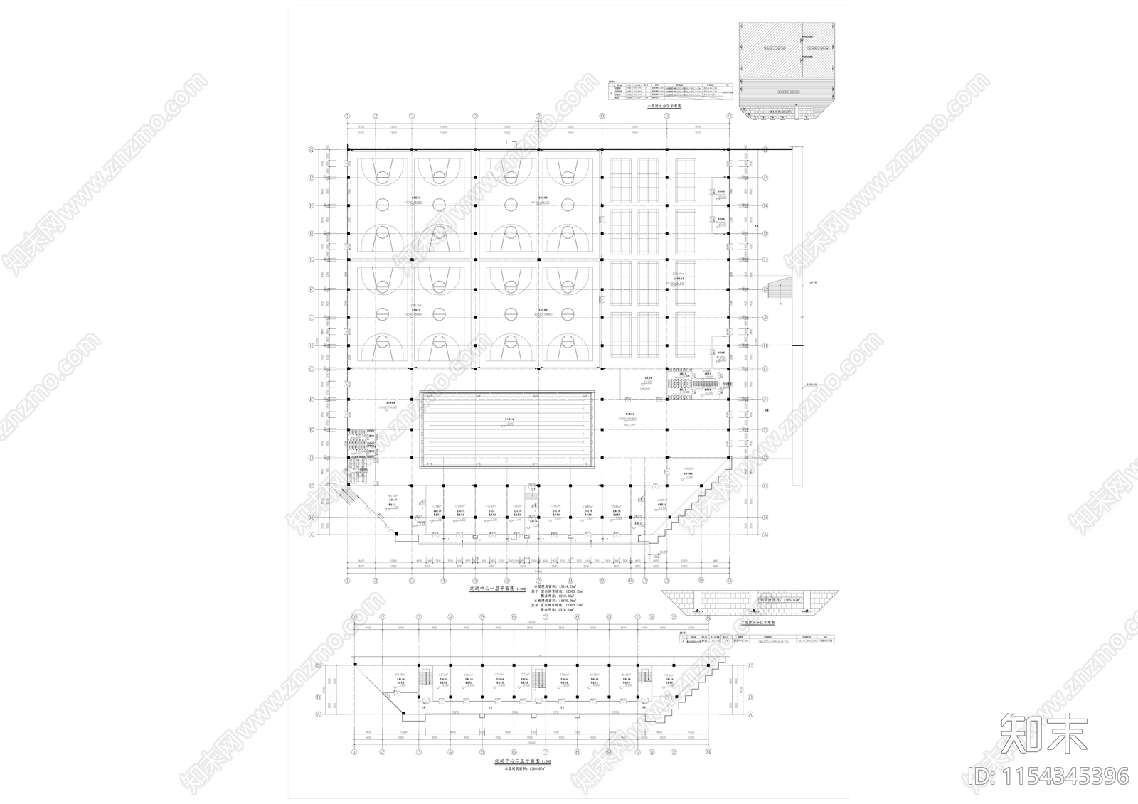 浦里生态园区人才孵化基地建筑cad施工图下载【ID:1154345396】