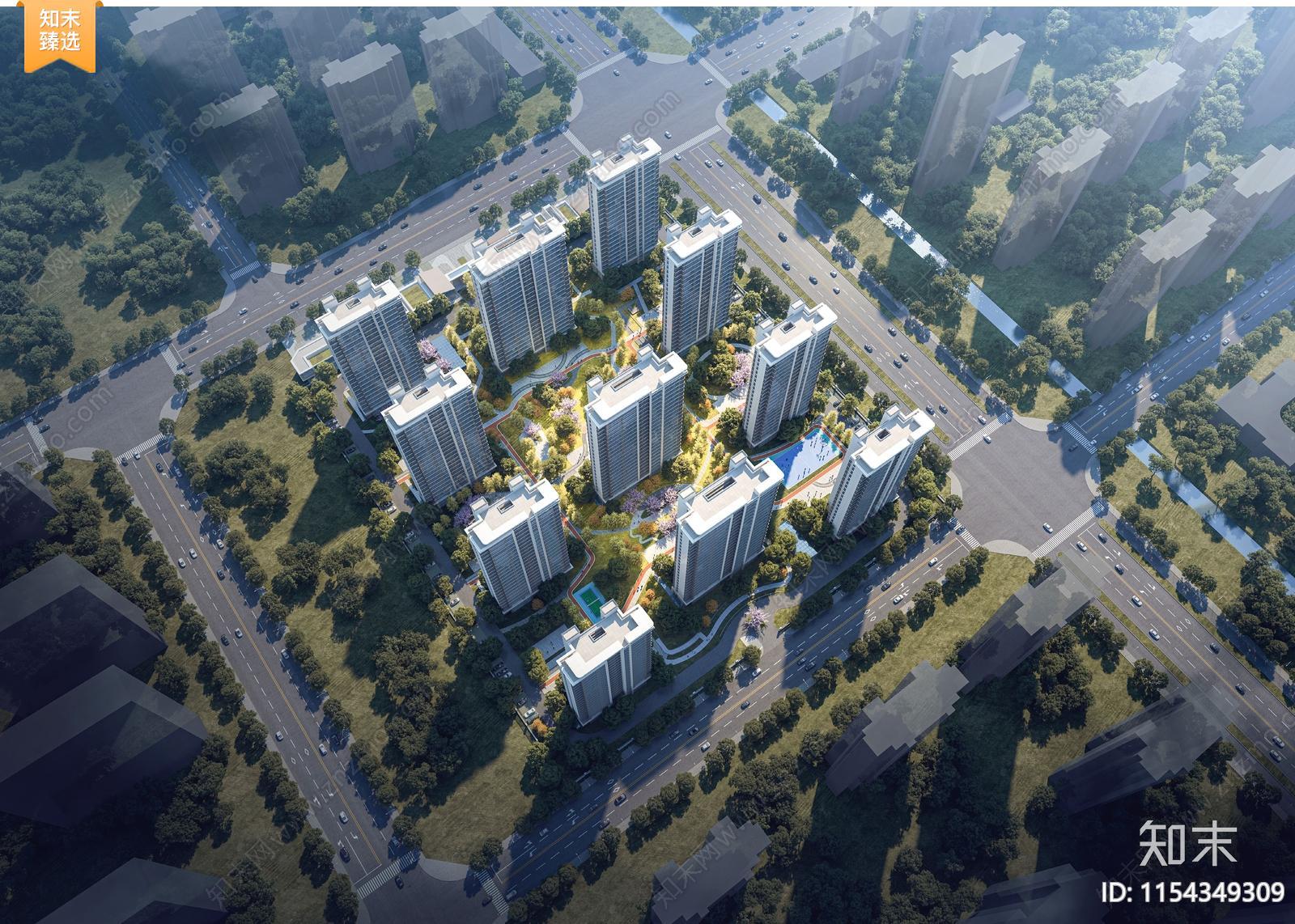 现代小区住宅建筑方案文本下载【ID:1154349309】