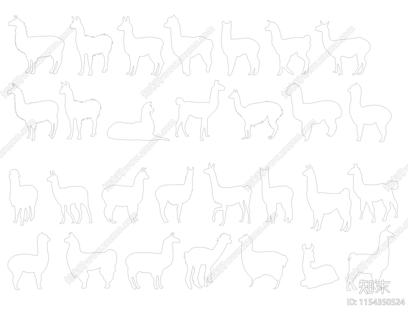 羊驼cad施工图下载【ID:1154350524】
