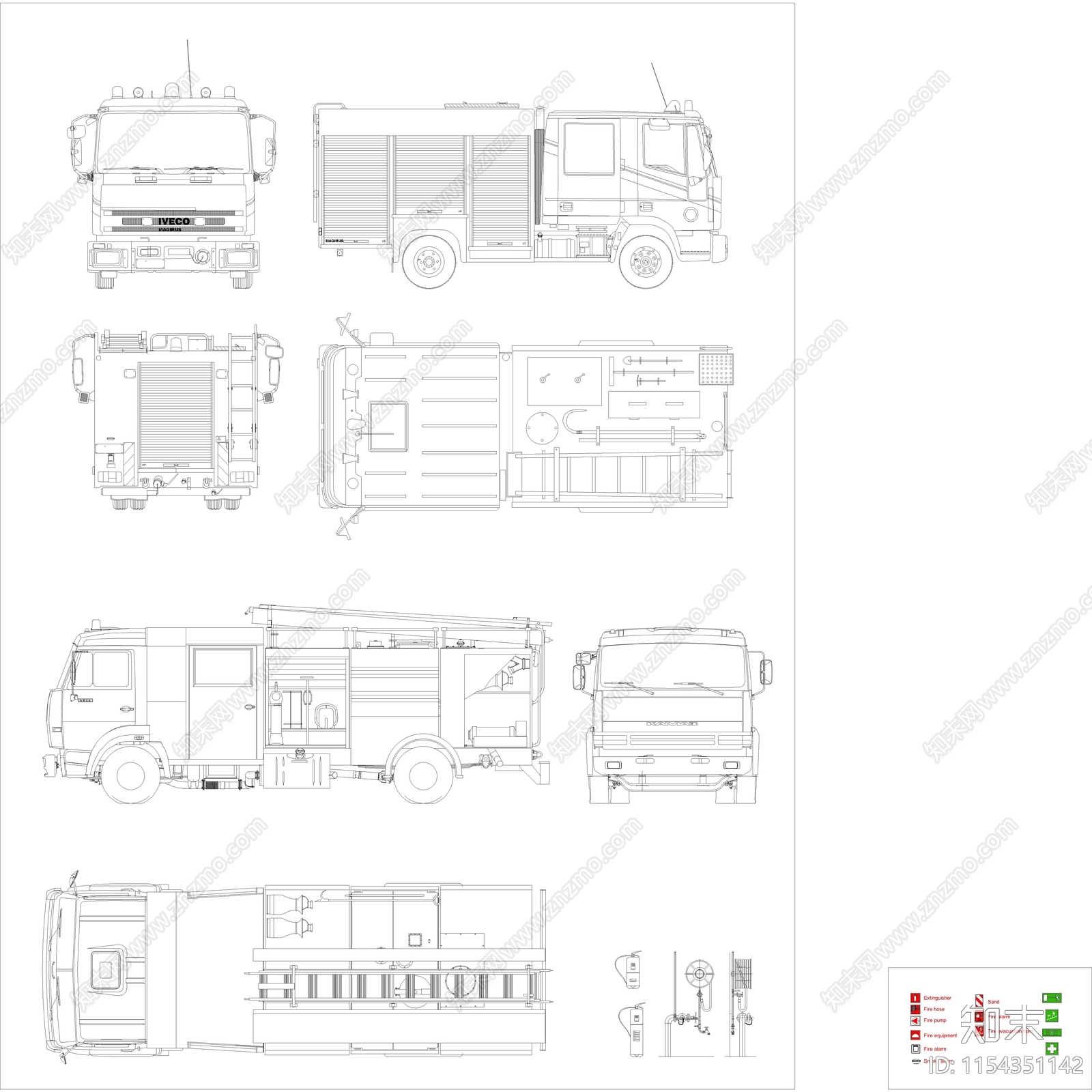 交通工具cad施工图下载【ID:1154351142】