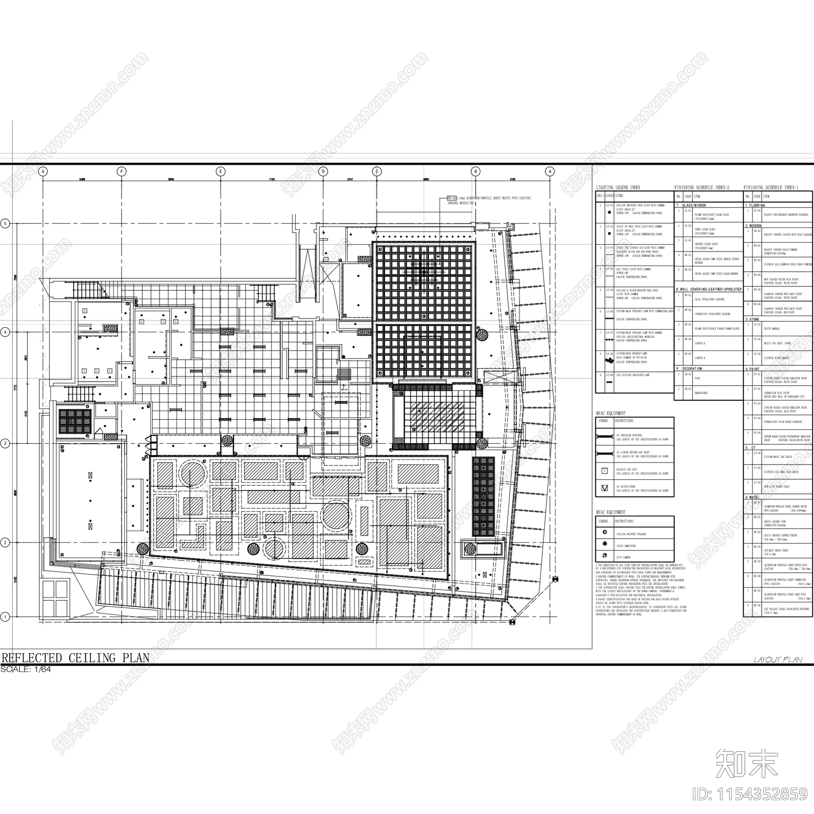 温哥华全聚德餐厅室内cad施工图下载【ID:1154352859】