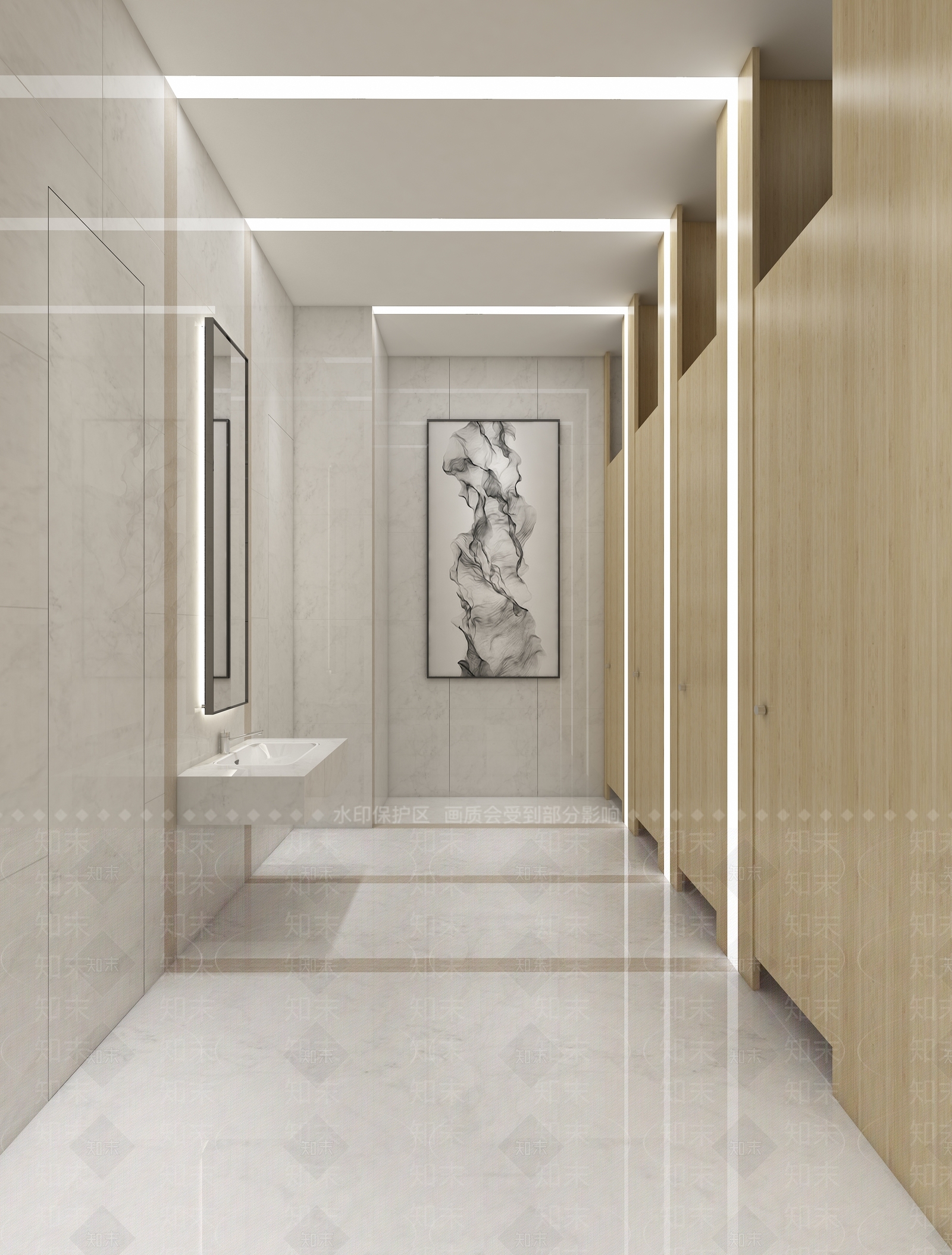 现代公共卫生间3D模型下载【ID:1154353221】