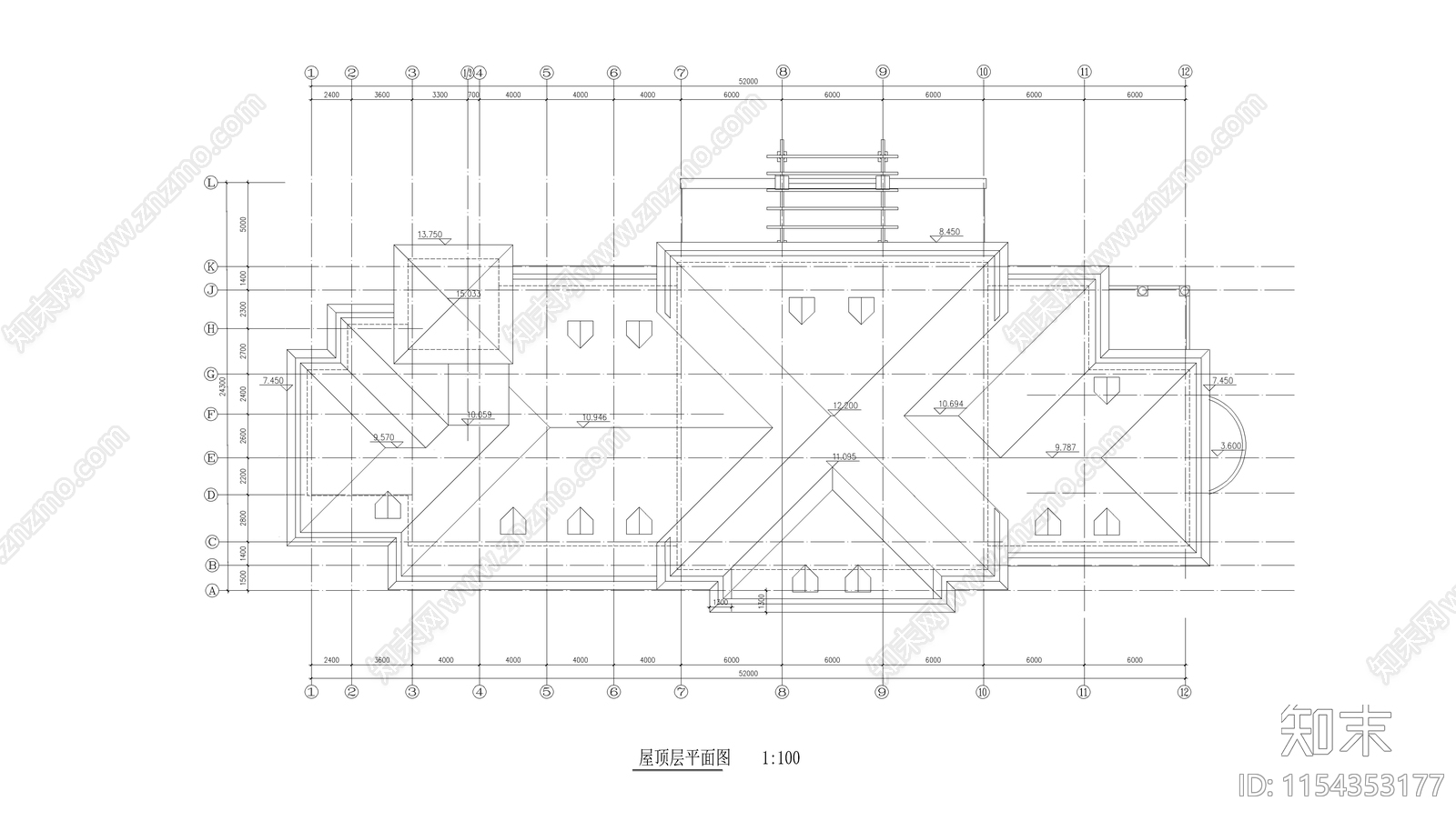 某小区公建会所设计图cad施工图下载【ID:1154353177】