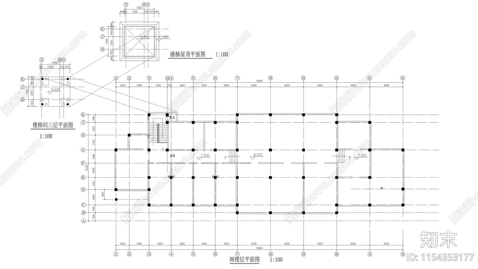 某小区公建会所设计图cad施工图下载【ID:1154353177】