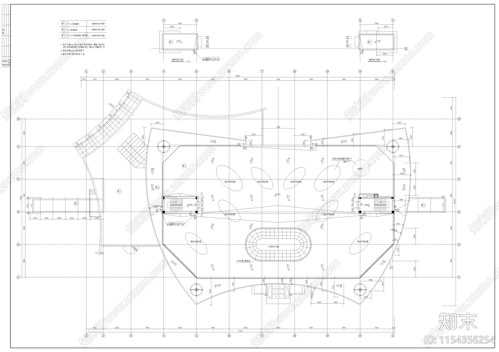 某小区业主会建筑cad施工图下载【ID:1154356254】