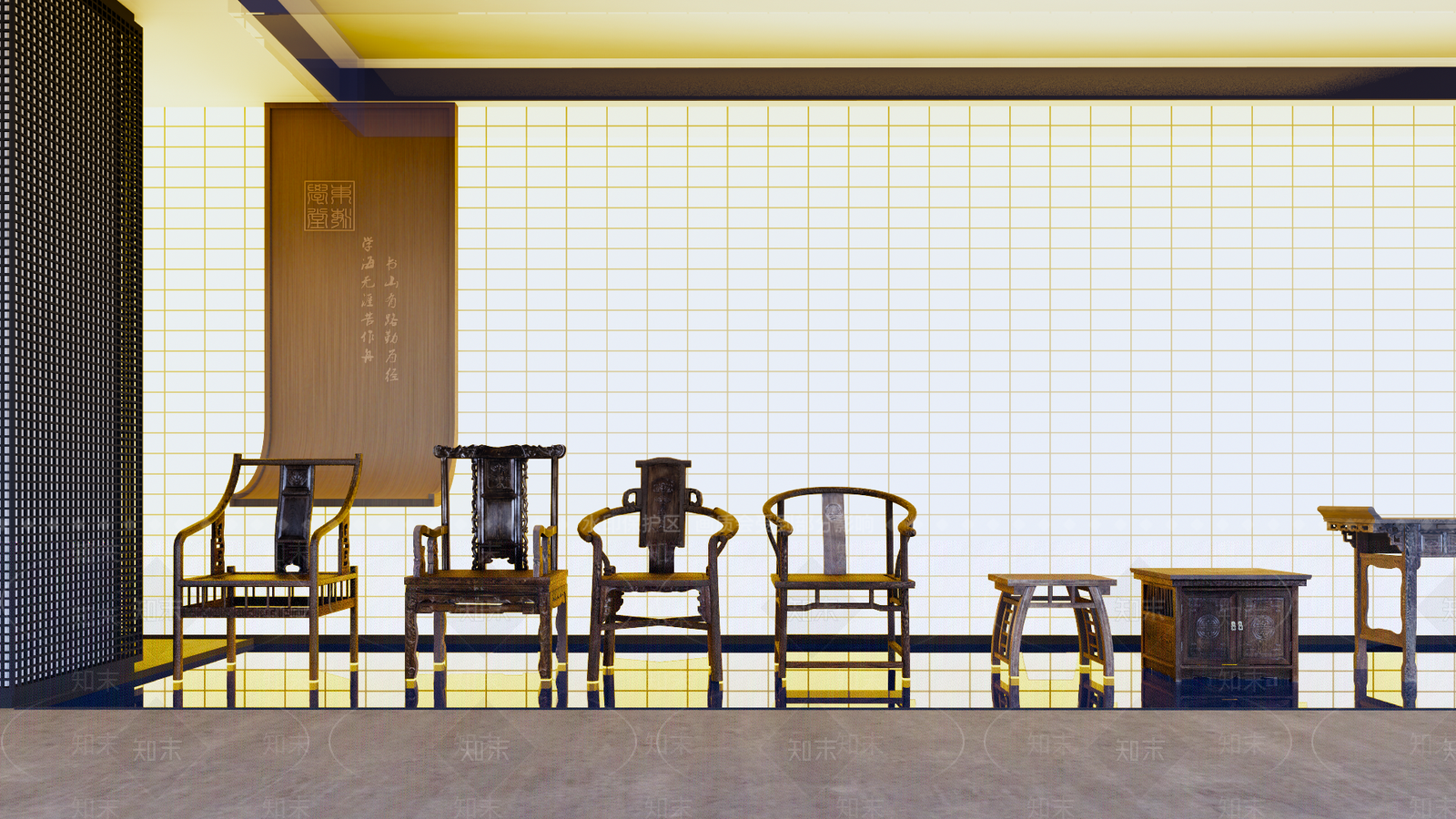 中式圈椅SU模型下载【ID:1154357366】