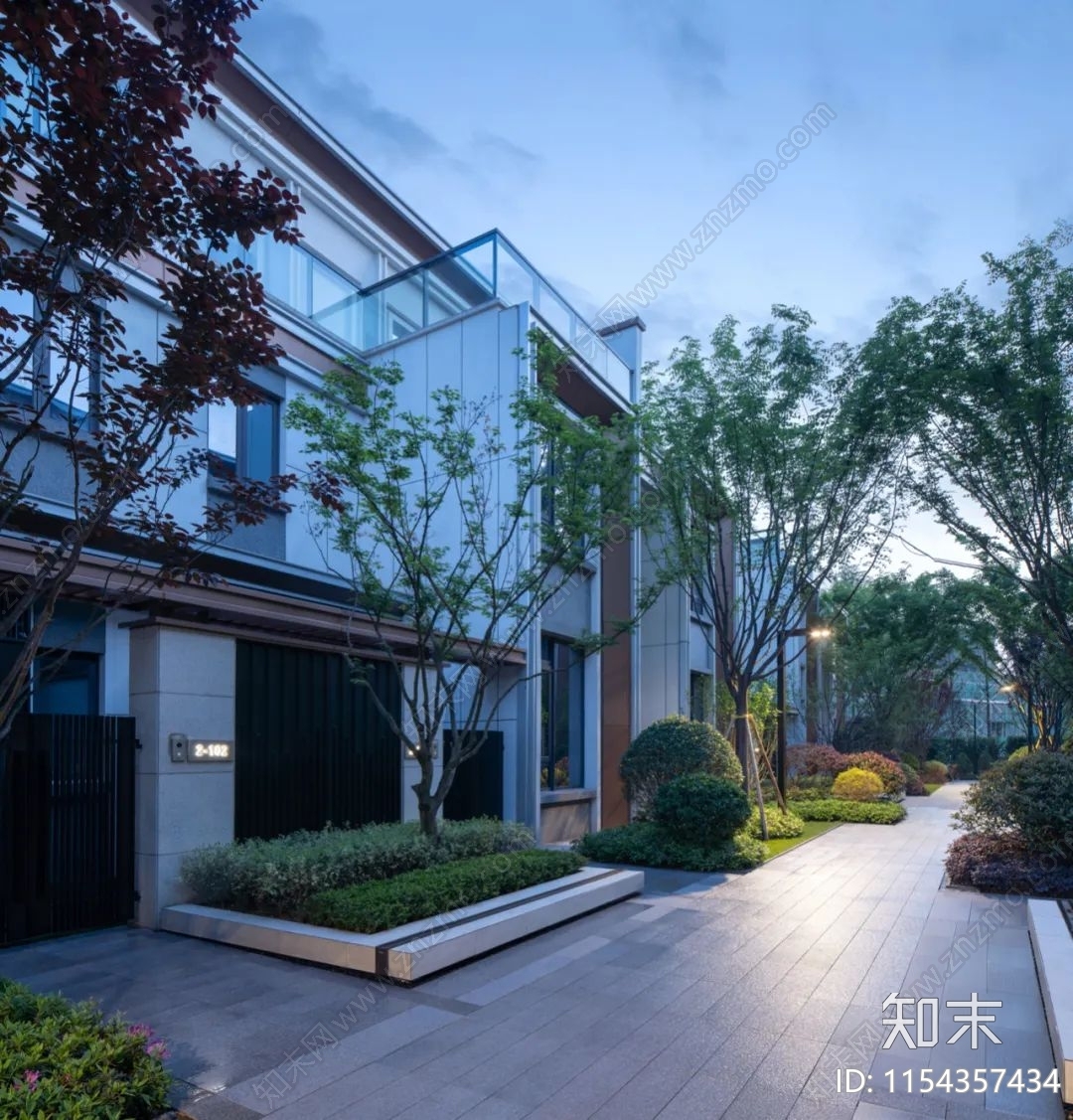 重庆龙湖云居住区景观cad施工图下载【ID:1154357434】