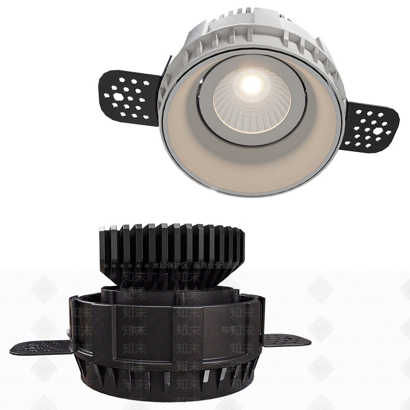 UNIBZ工业风筒灯3D模型下载【ID:1154358185】