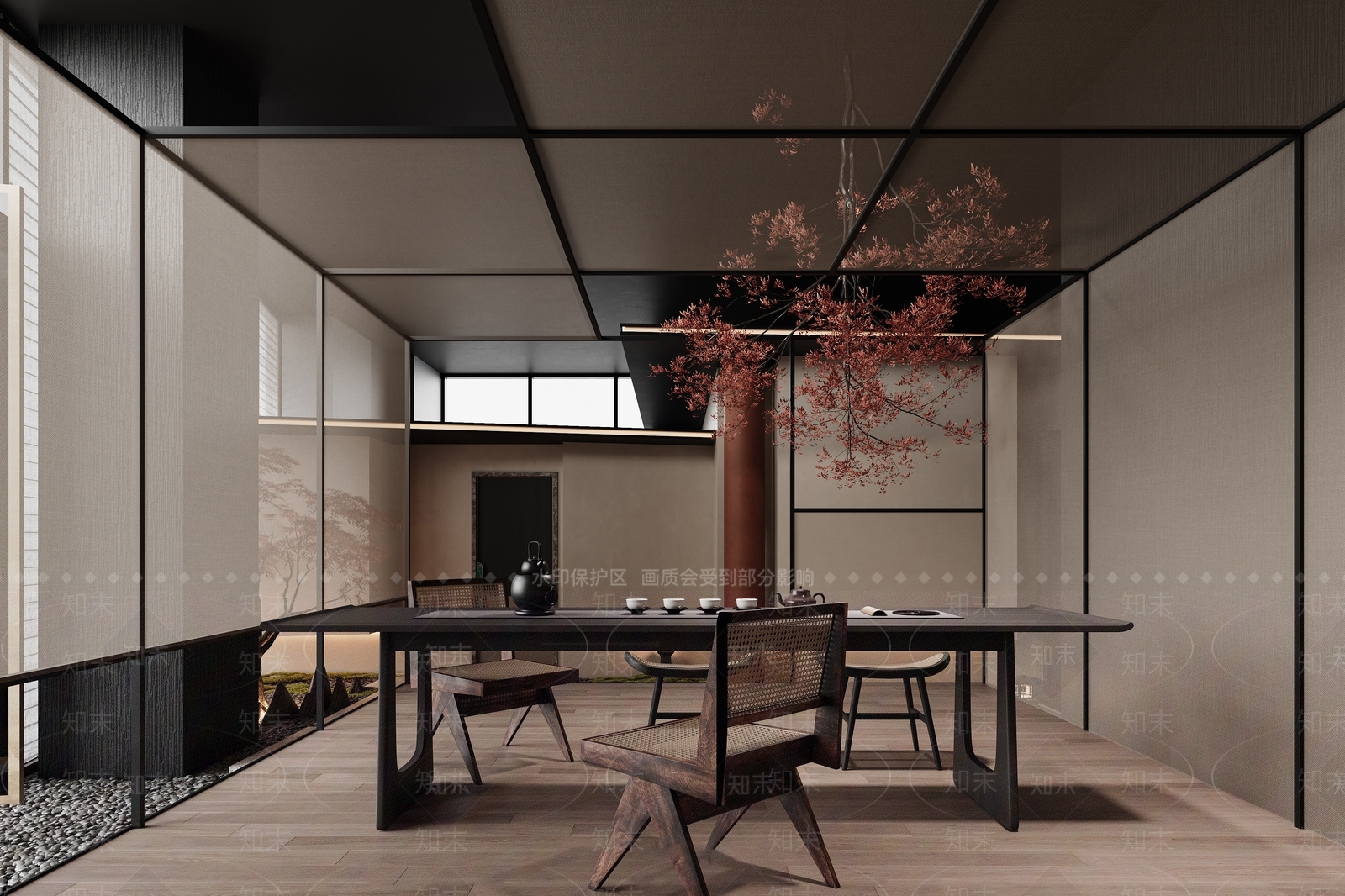 茶室SU模型精品下载_SketchUp模型_知末网