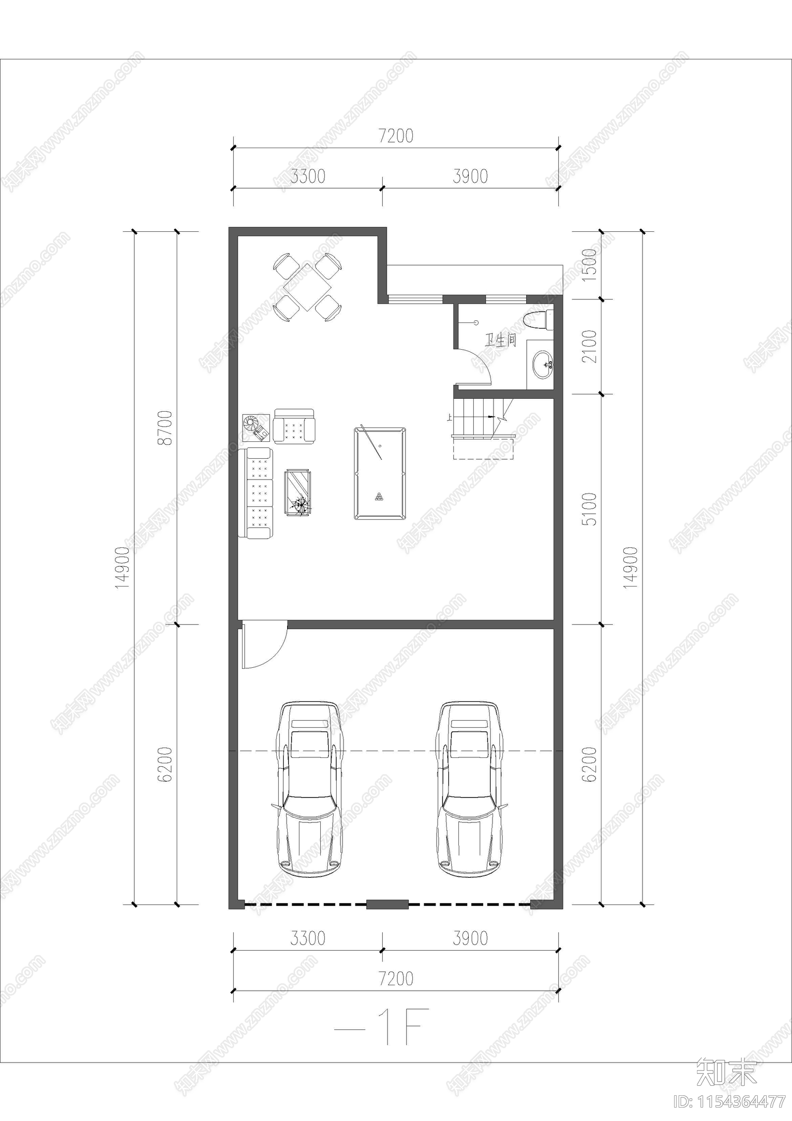 210平三层别墅建筑cad施工图下载【ID:1154364477】