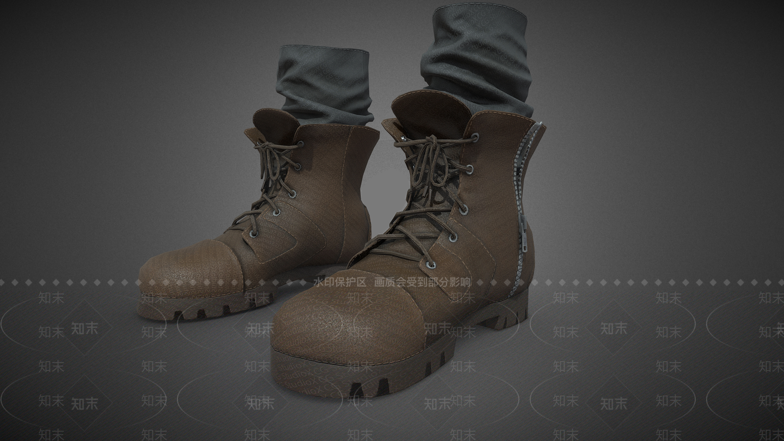 现代靴子3D模型下载【ID:1154364502】