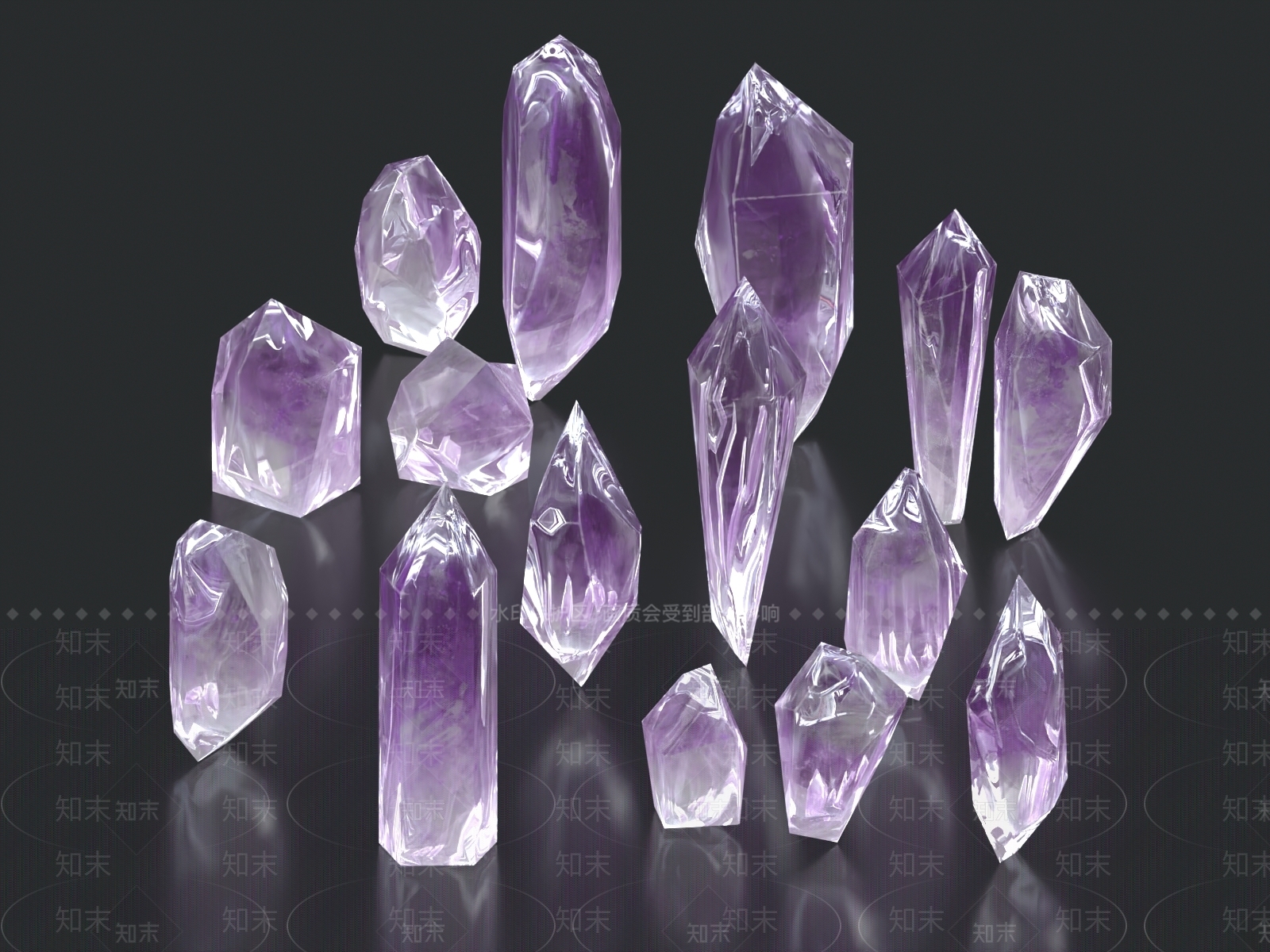 现代水晶3D模型下载【ID:1154366071】