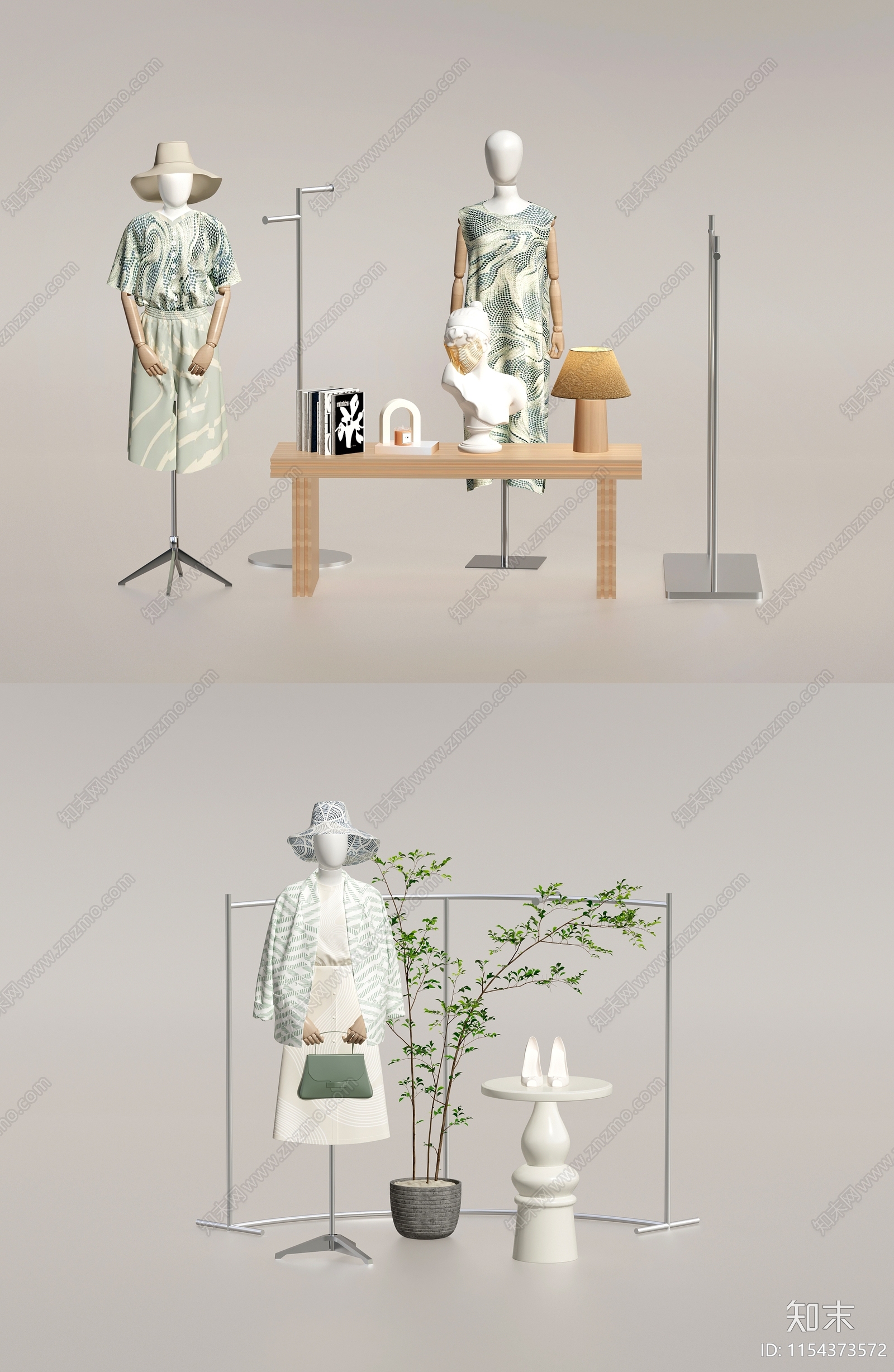 女装店模特3D模型下载【ID:1154373572】