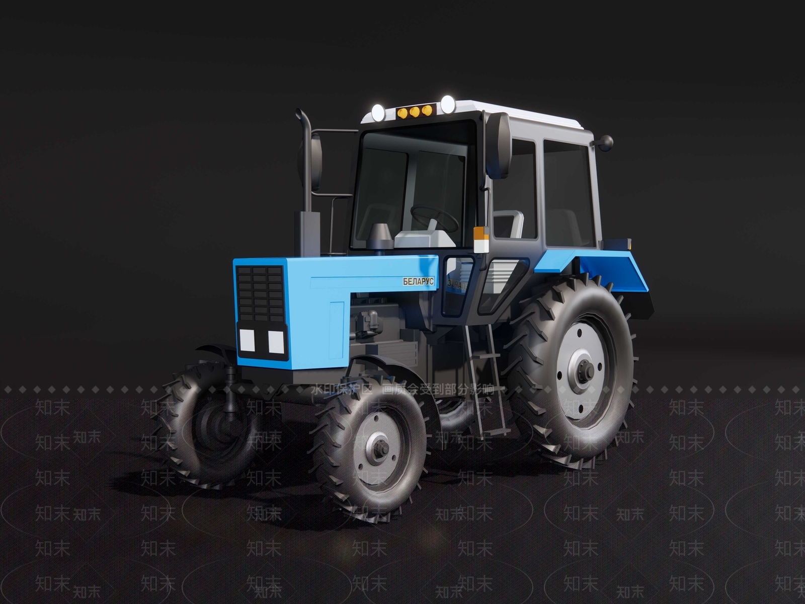 大型拖拉机SU模型下载【ID:1154374808】