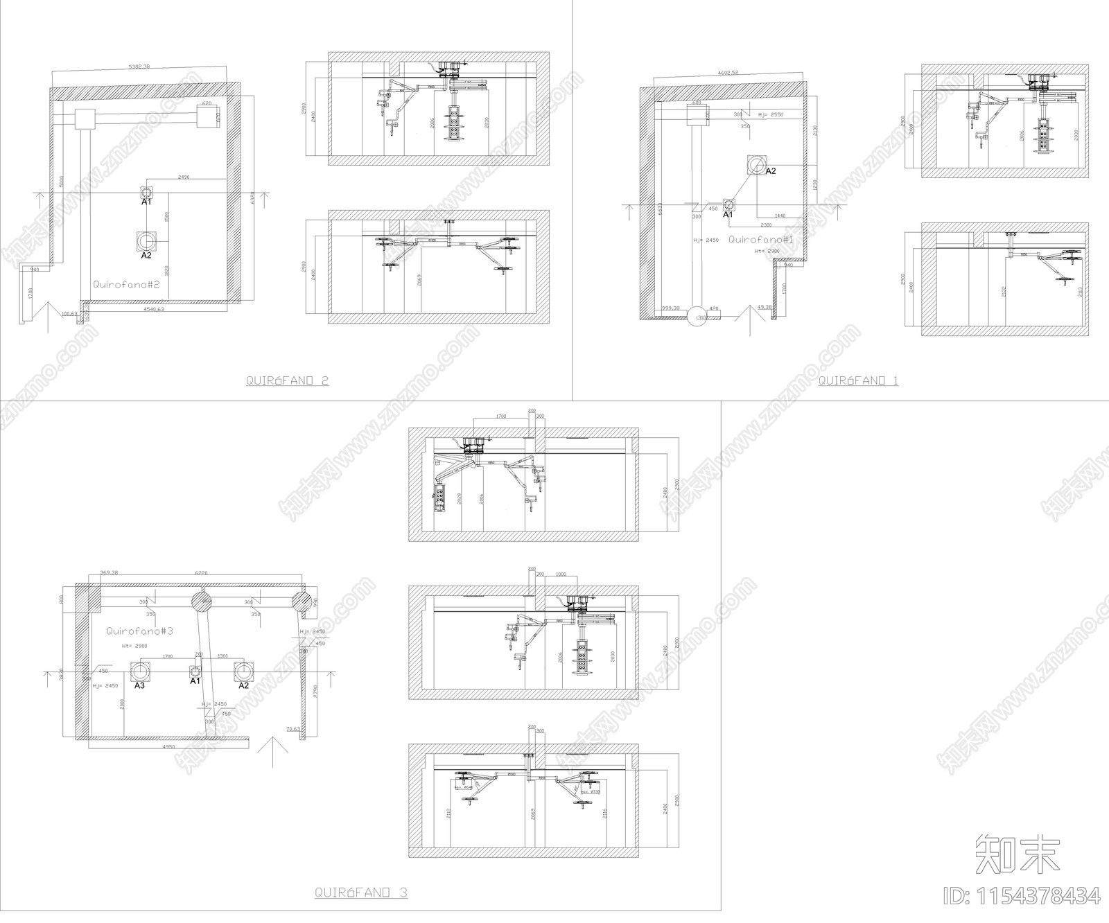 医院手术室室内cad施工图下载【ID:1154378434】