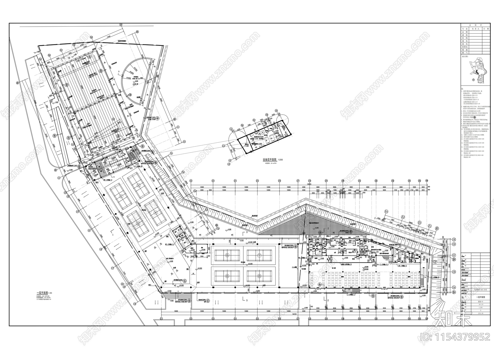 大学风雨操场cad施工图下载【ID:1154379952】