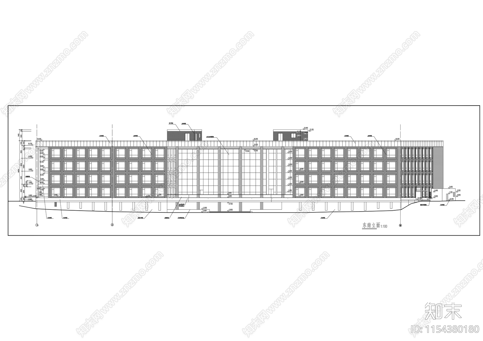 大学五层综合办公楼施工图下载【ID:1154380180】