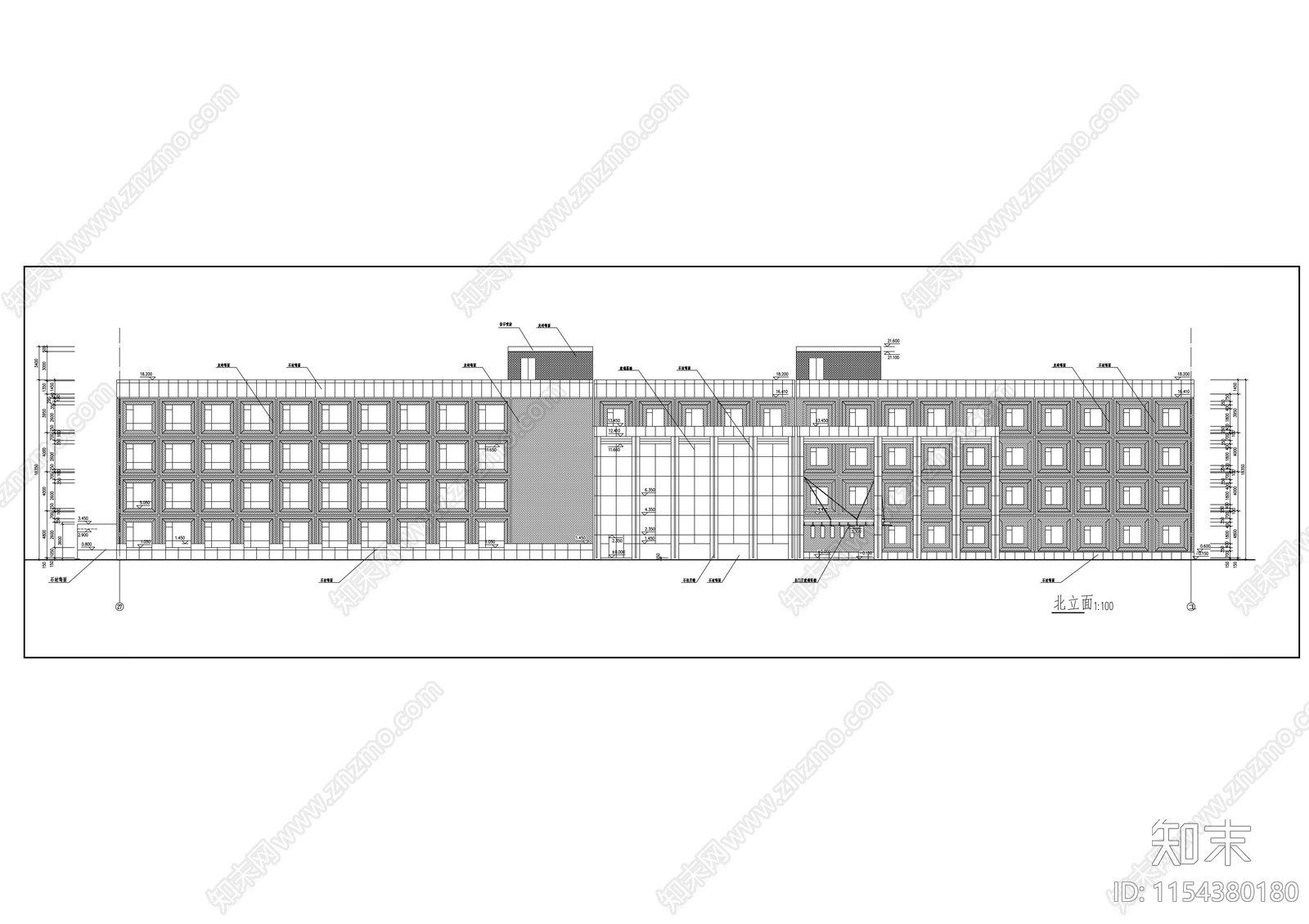 大学五层综合办公楼施工图下载【ID:1154380180】