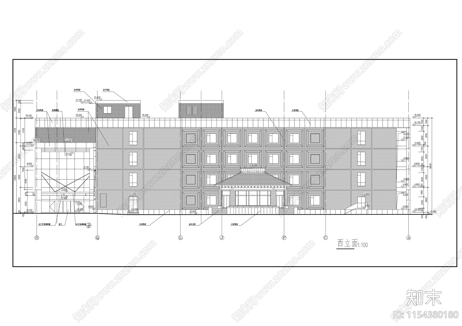 大学五层综合办公楼施工图下载【ID:1154380180】