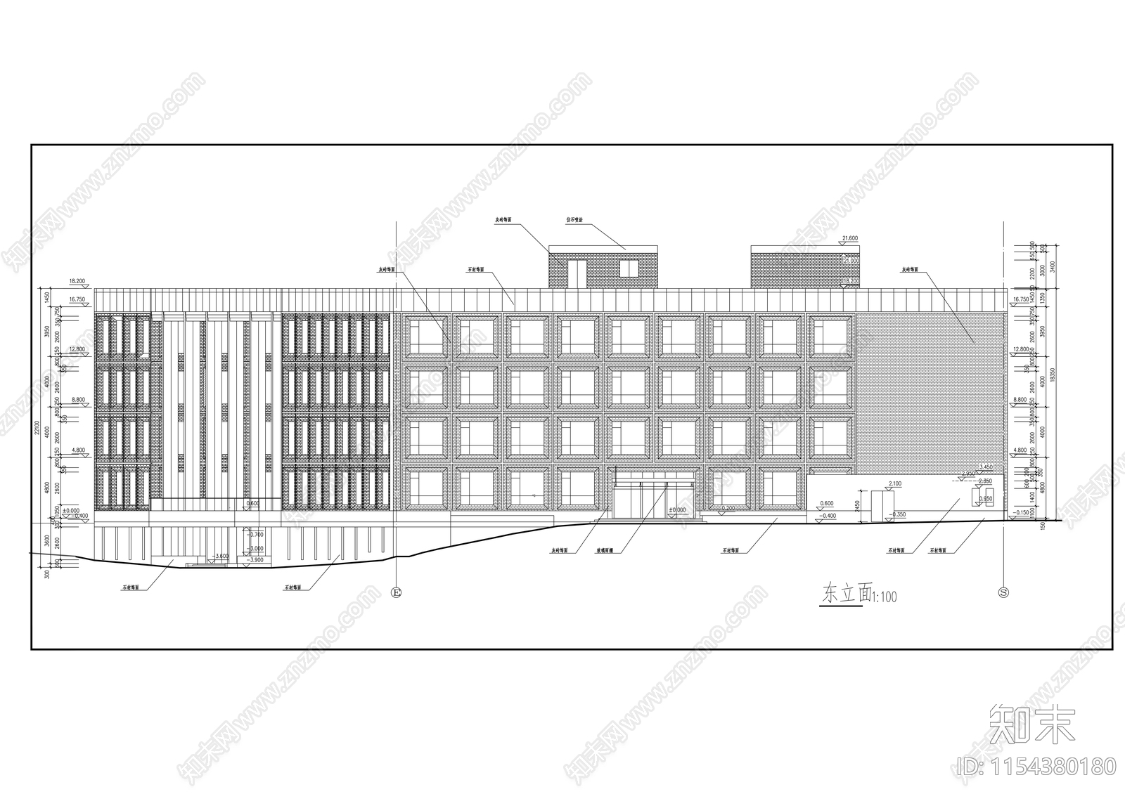 大学五层综合办公楼施工图下载【ID:1154380180】