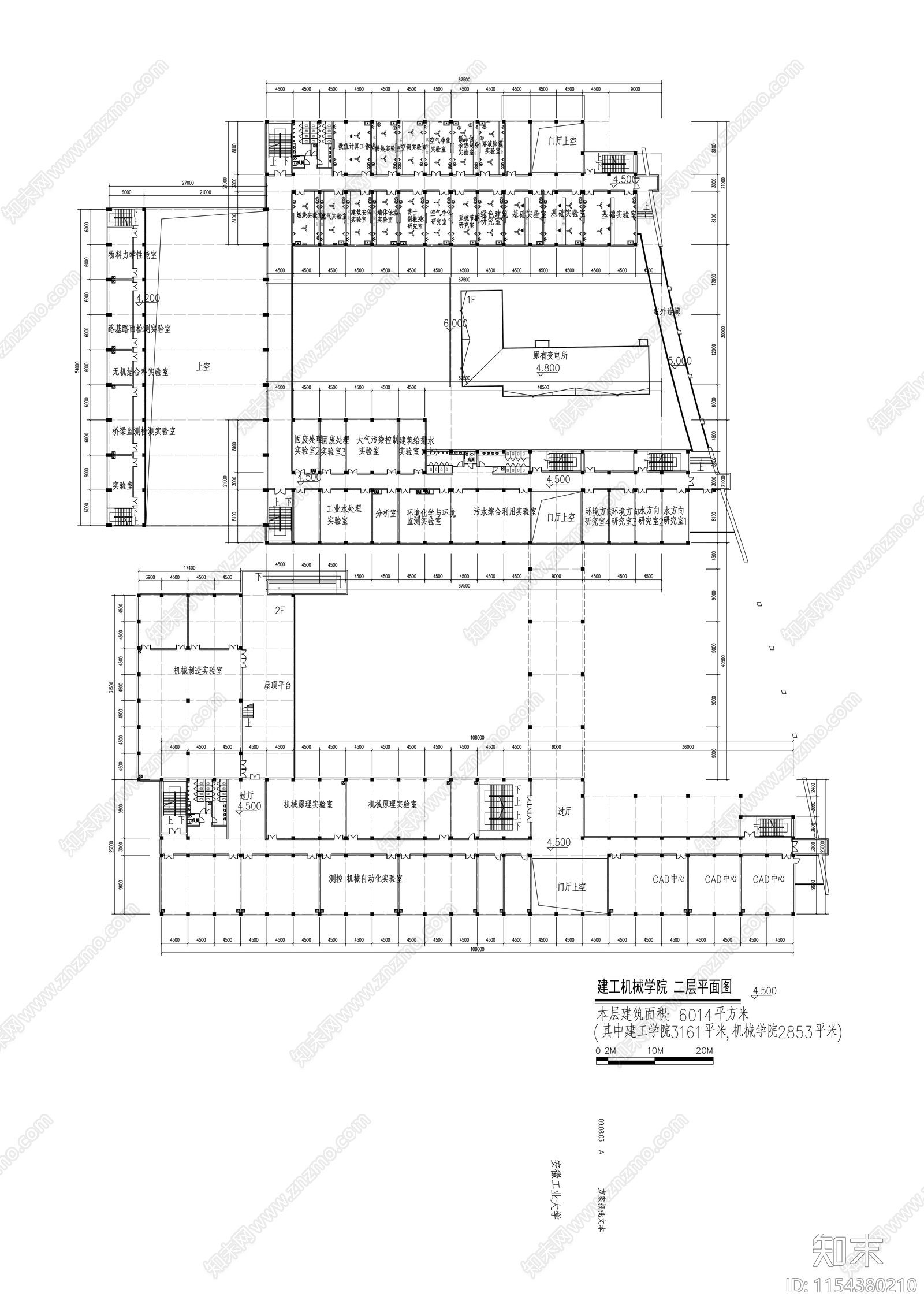 大学校区规划及单体设计扩初图cad施工图下载【ID:1154380210】