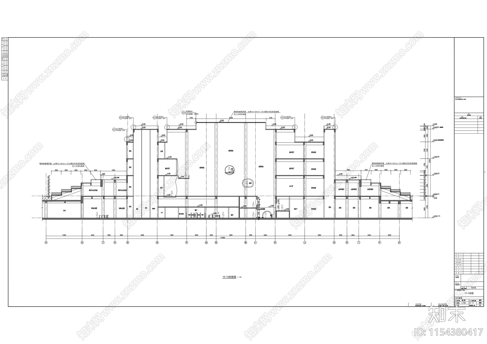 多层现代风格教育基地建筑cad施工图下载【ID:1154380417】