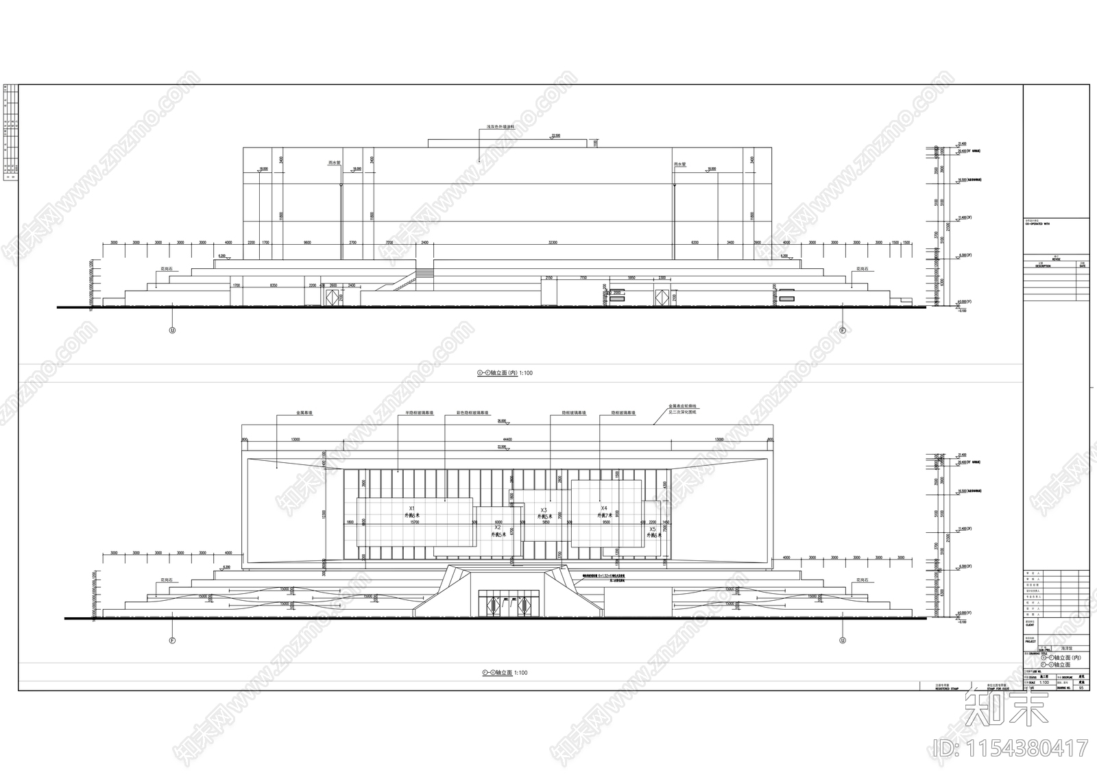 多层现代风格教育基地建筑cad施工图下载【ID:1154380417】