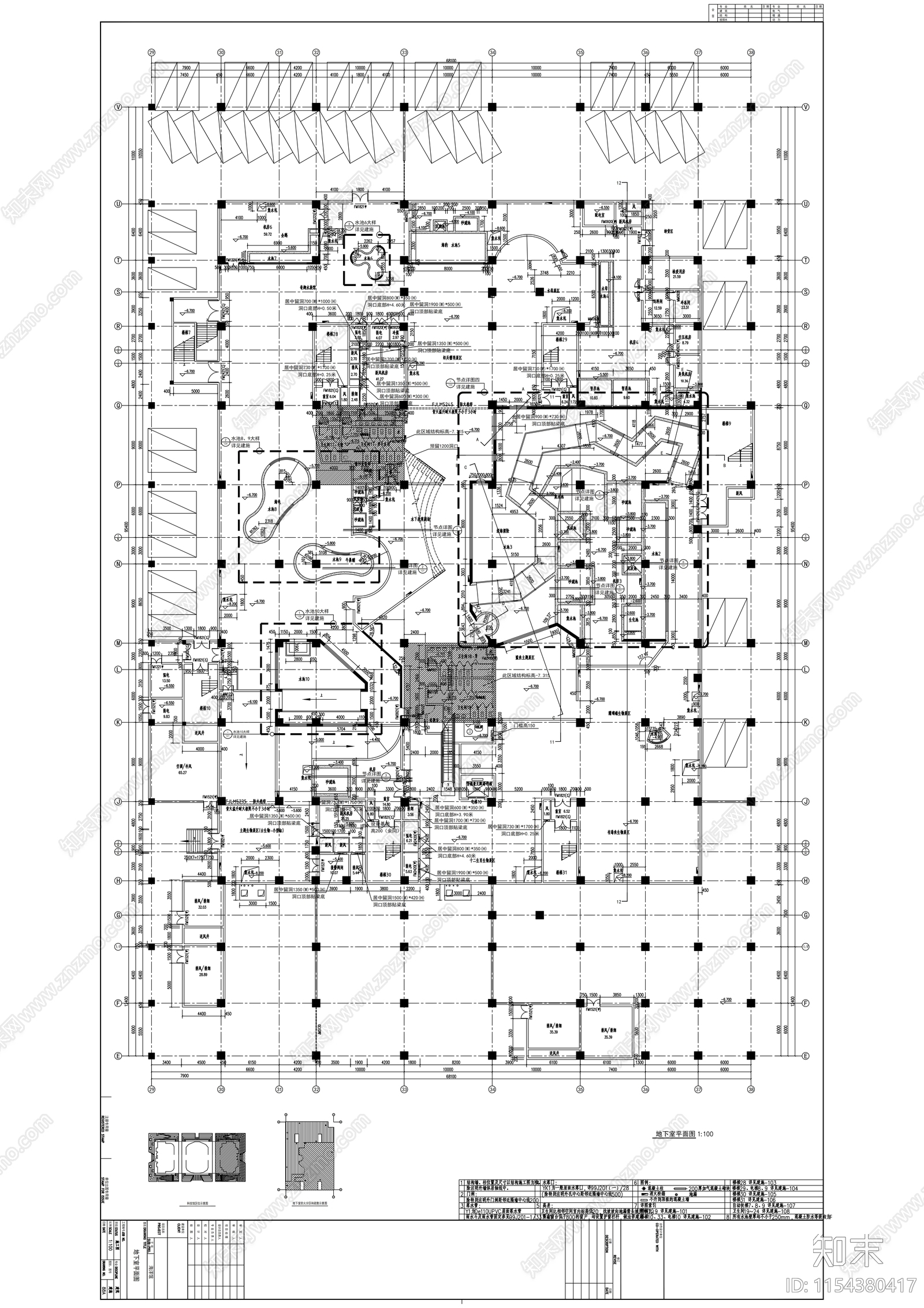 多层现代风格教育基地建筑cad施工图下载【ID:1154380417】