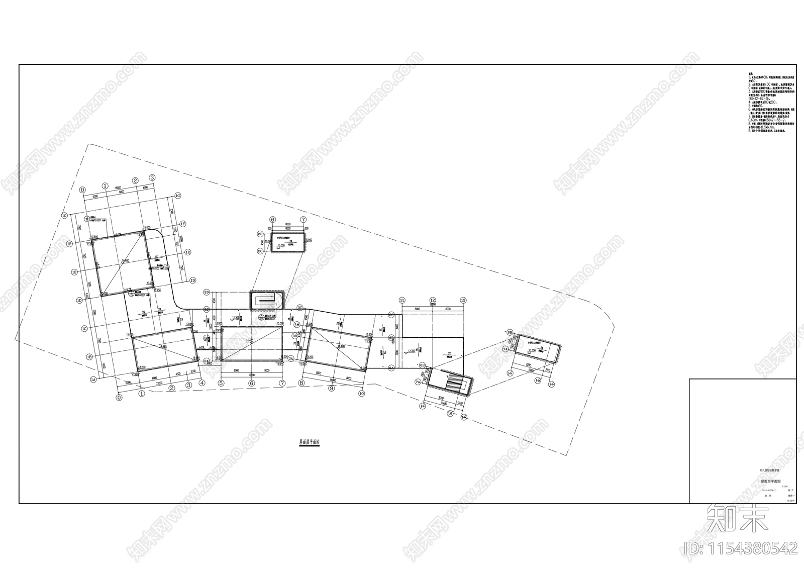 附属幼儿园建施cad施工图下载【ID:1154380542】