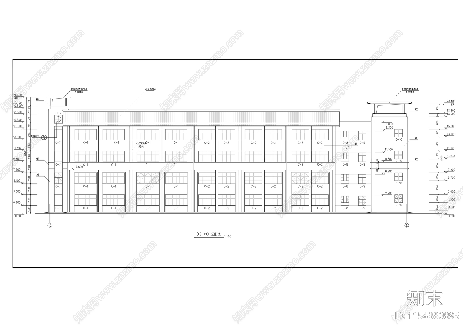 教学楼建施cad施工图下载【ID:1154380895】