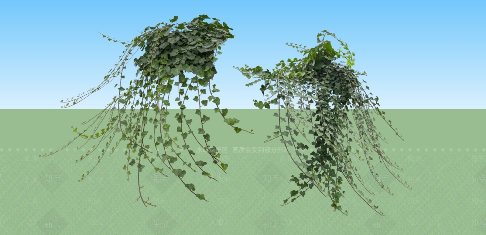 2D绿色植物SU模型下载【ID:1154381455】