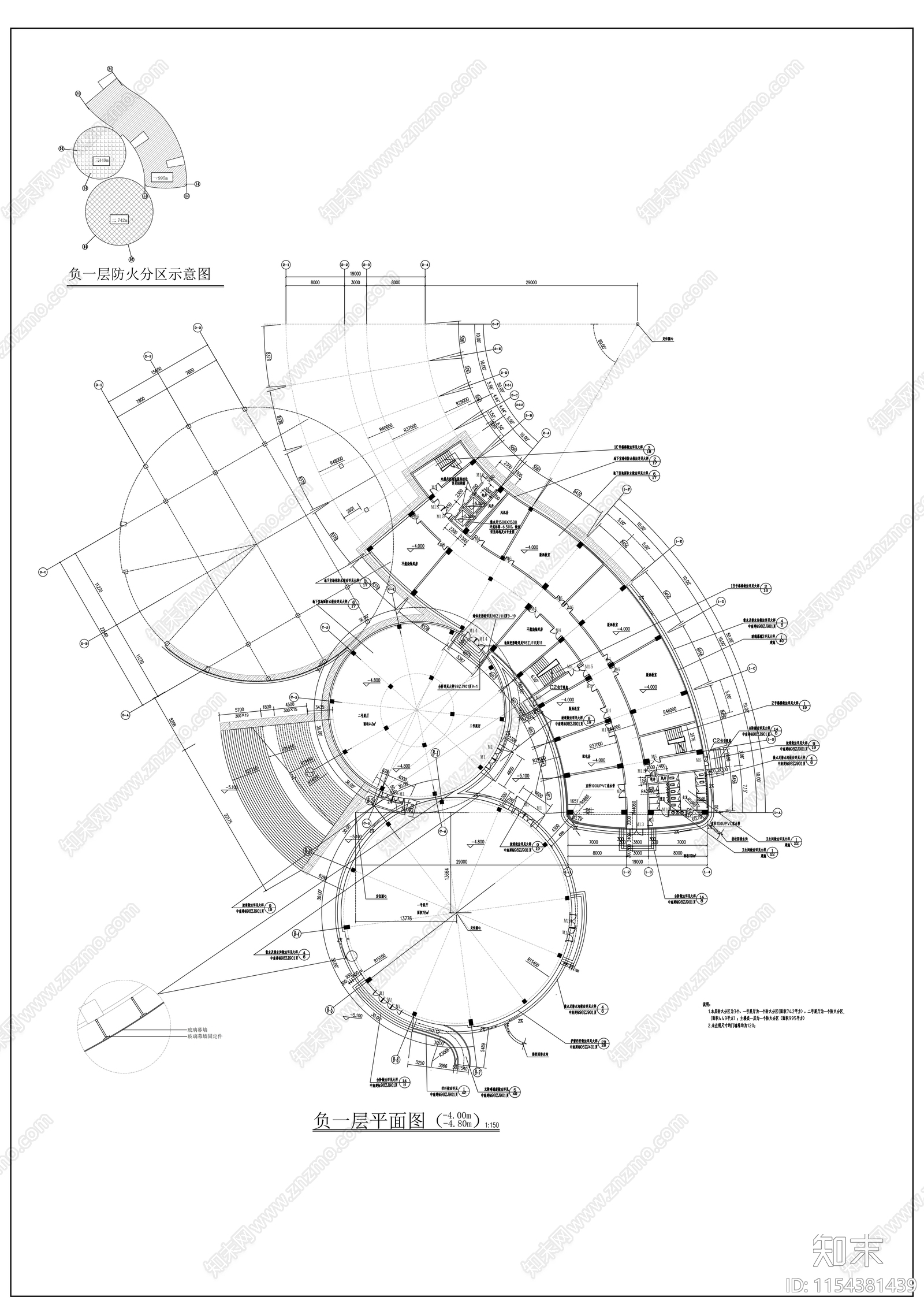 师专八层艺术楼建筑cad施工图下载【ID:1154381439】