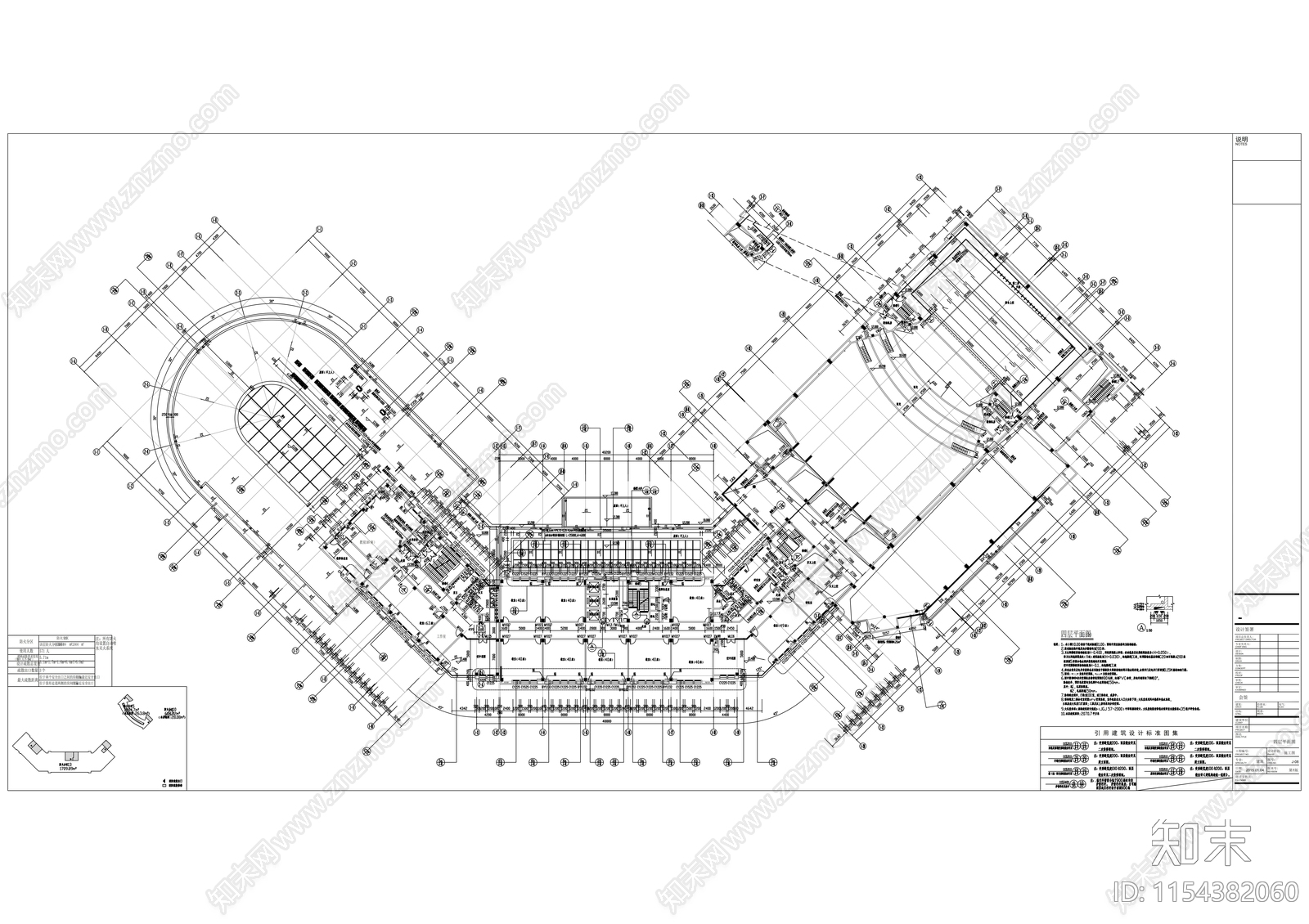 现代风格多层高校教学楼建筑cad施工图下载【ID:1154382060】