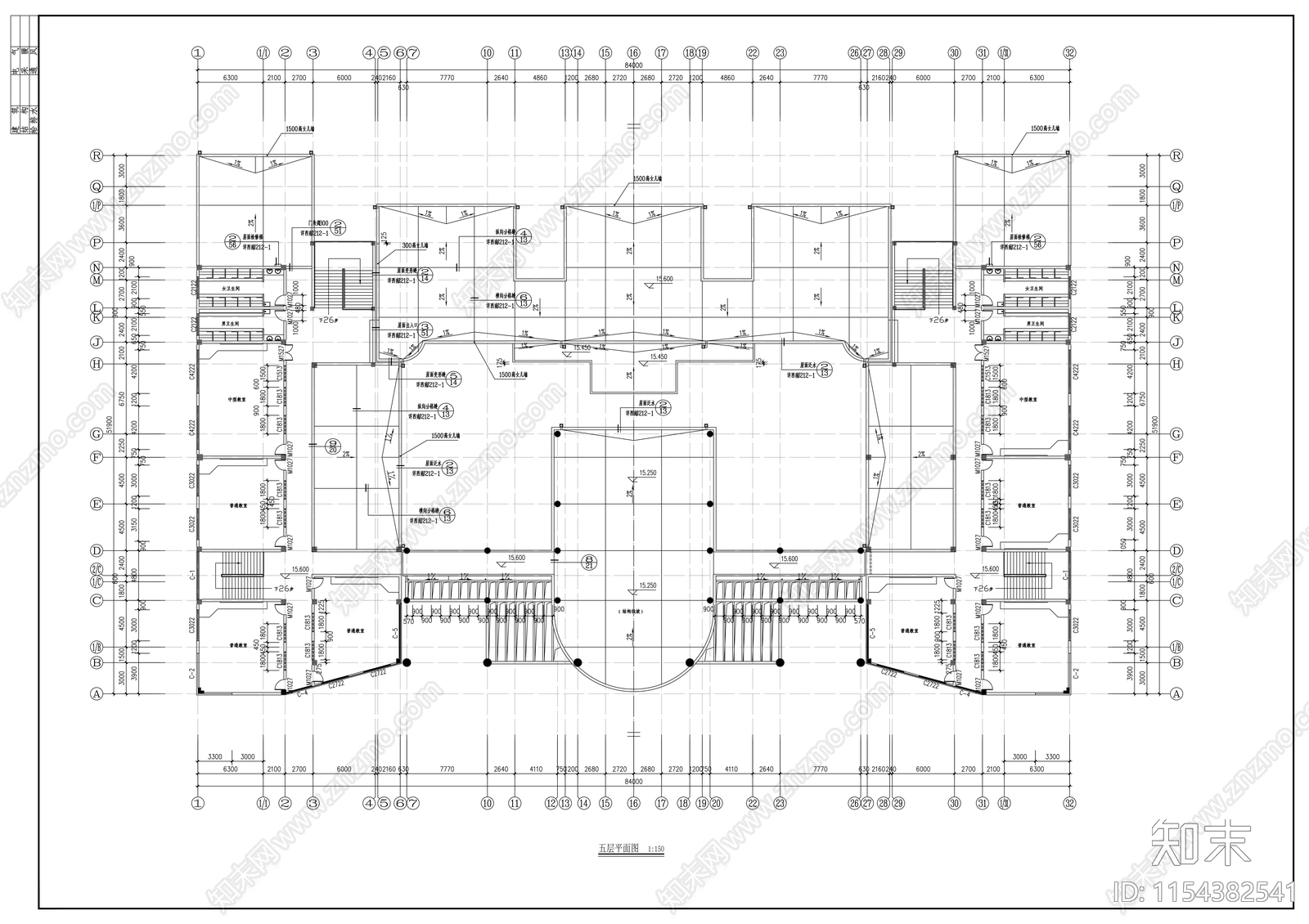 学校建筑cad施工图下载【ID:1154382541】