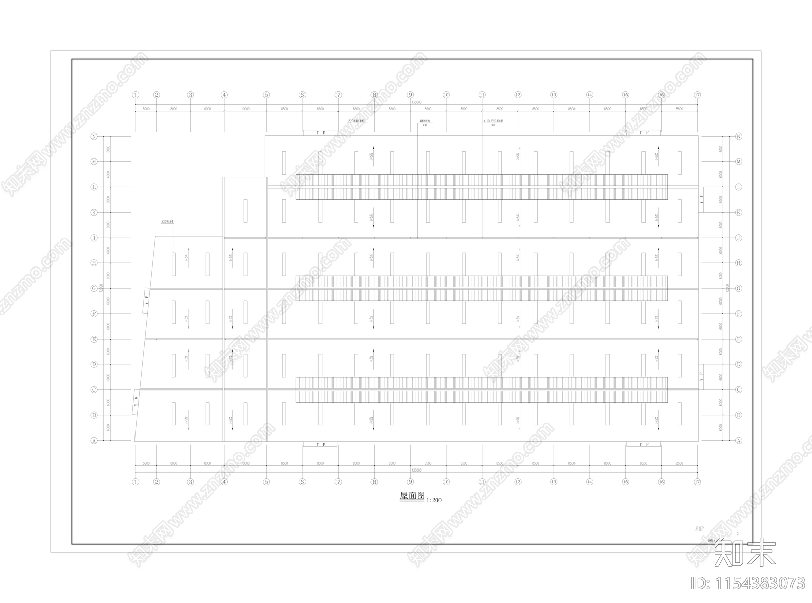 某装饰材料公司车间厂房钢结构cad施工图下载【ID:1154383073】