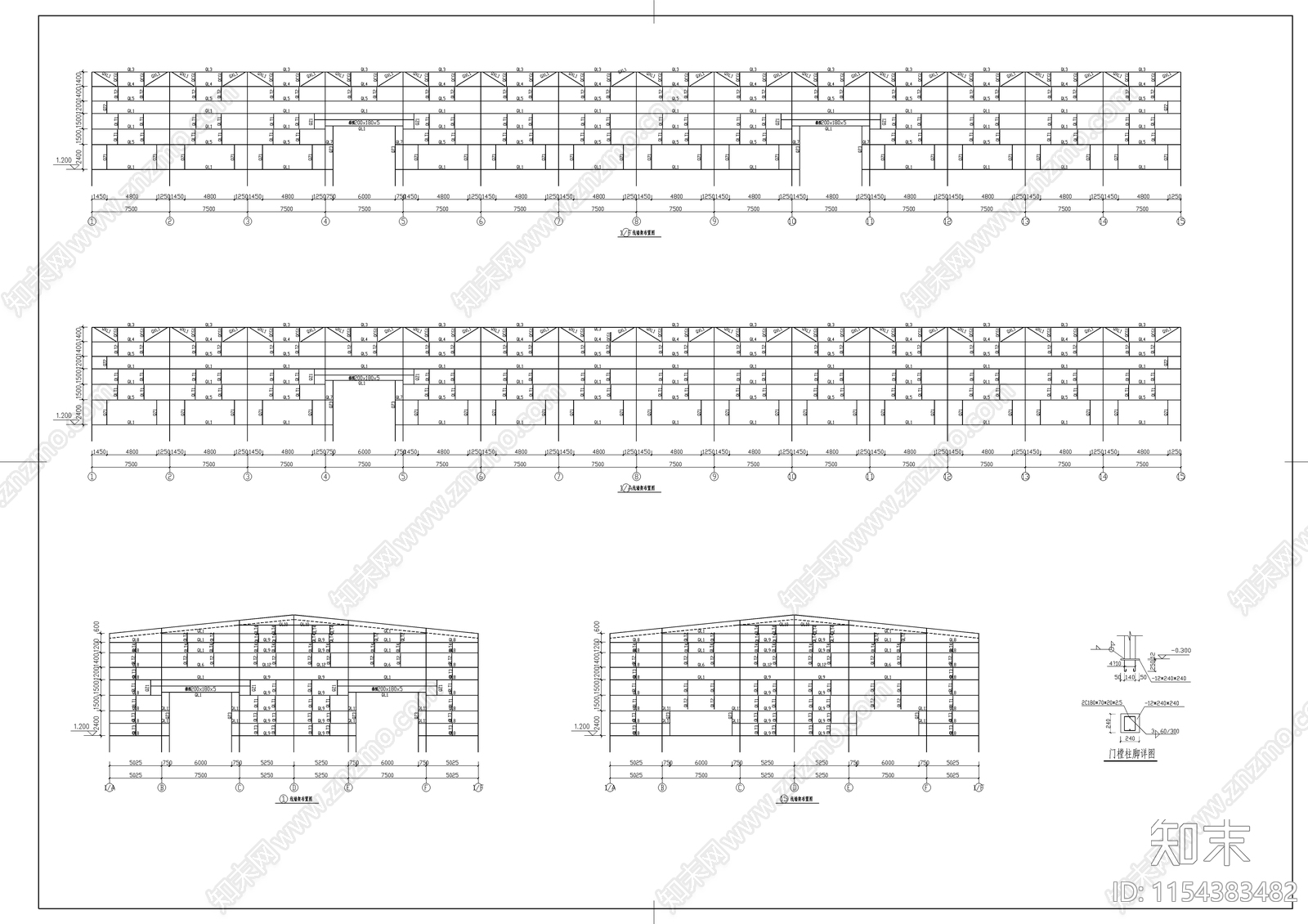 某货柜仓库钢结构施工图下载【ID:1154383482】
