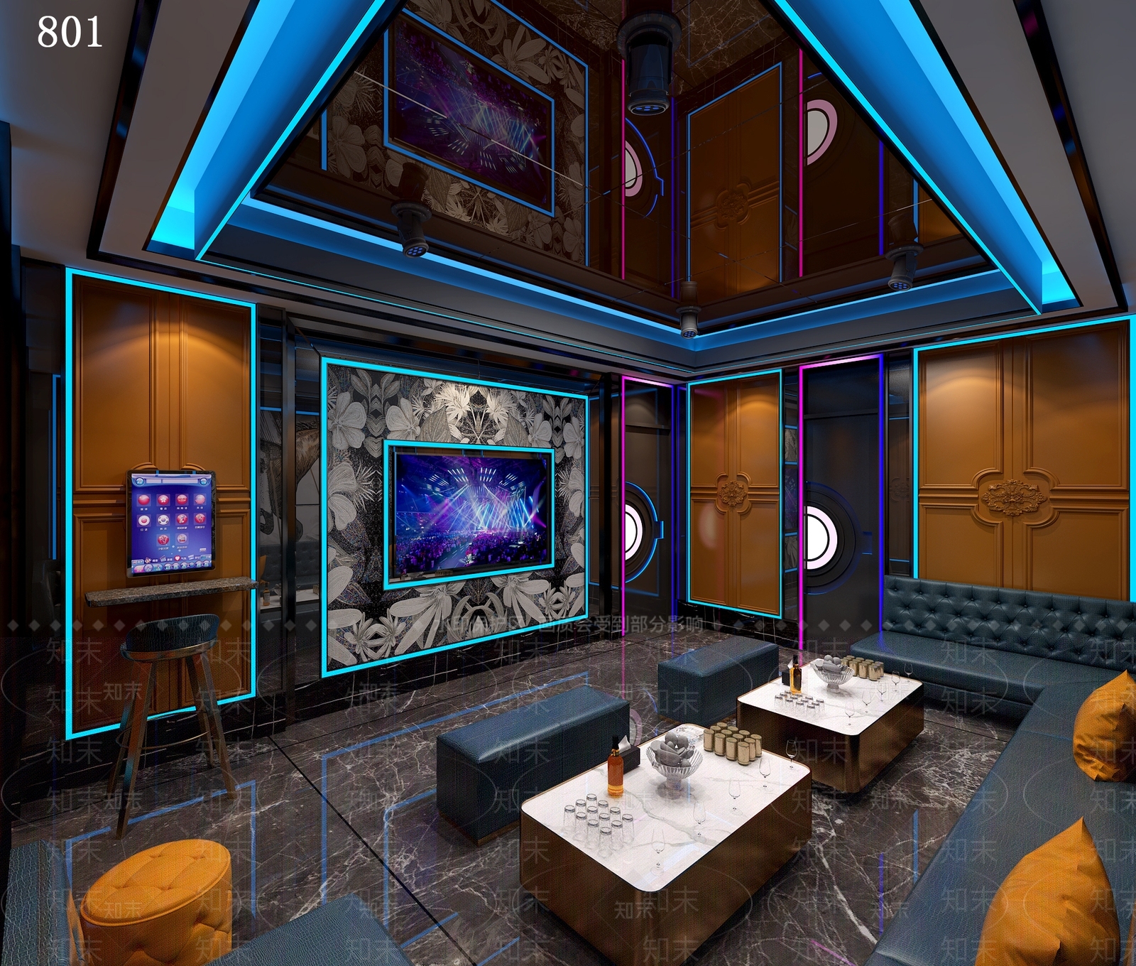 法式KTV包厢3D模型下载【ID:1154392126】