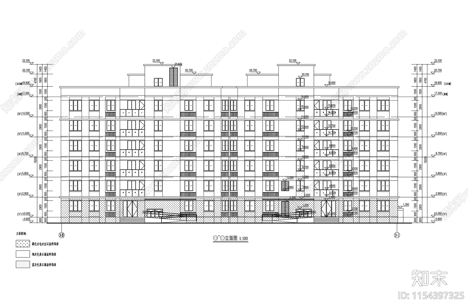 城南街道城中村改造安置房cad施工图下载【ID:1154397325】