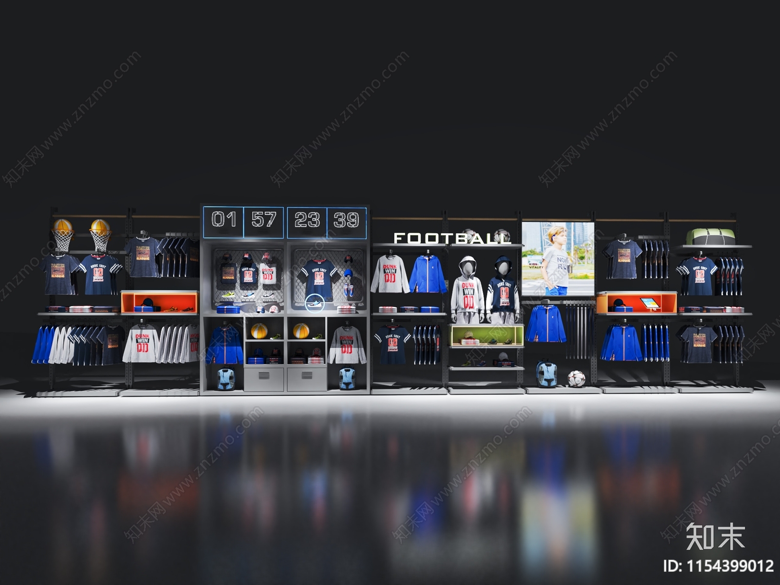 现代服装店展具3D模型下载【ID:1154399012】