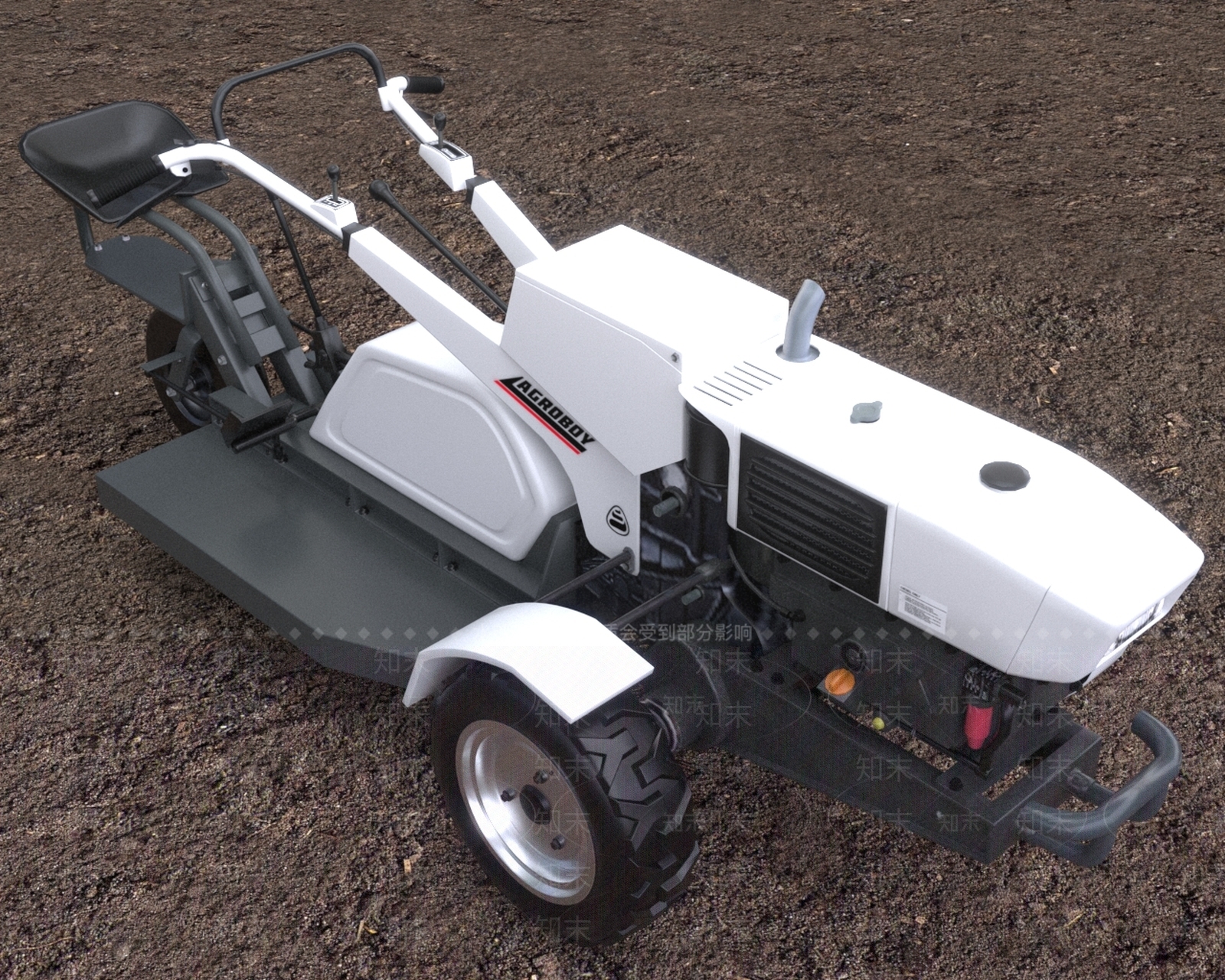 现代手扶拖拉机3D模型下载【ID:1154407626】