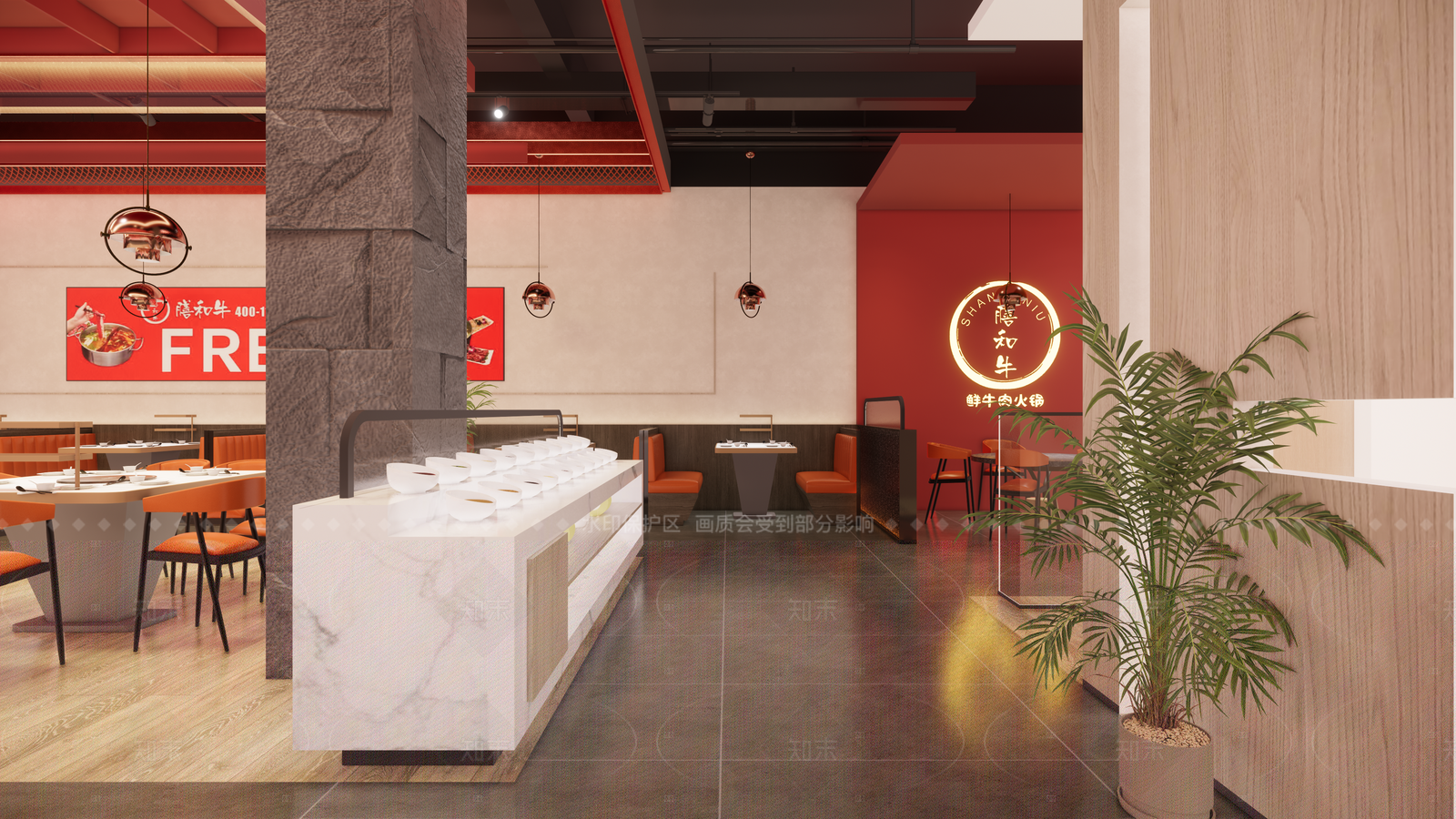 现代中餐厅SU模型下载【ID:1215203800】