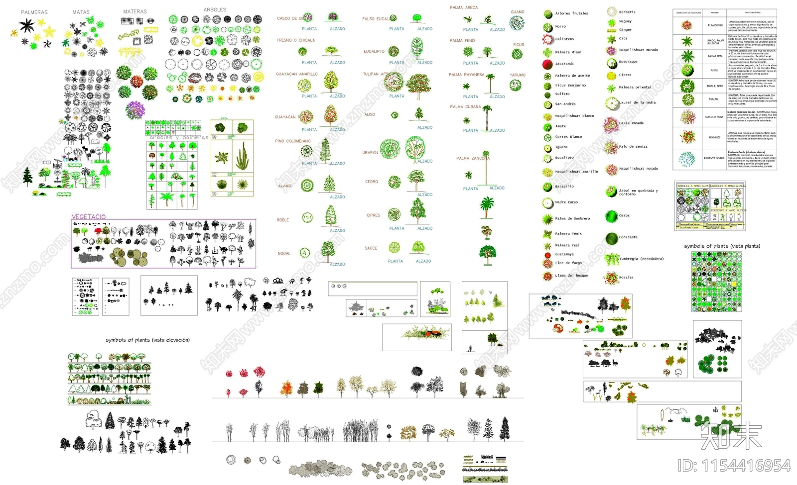2024炫彩植物图库cad施工图下载【ID:1154416954】