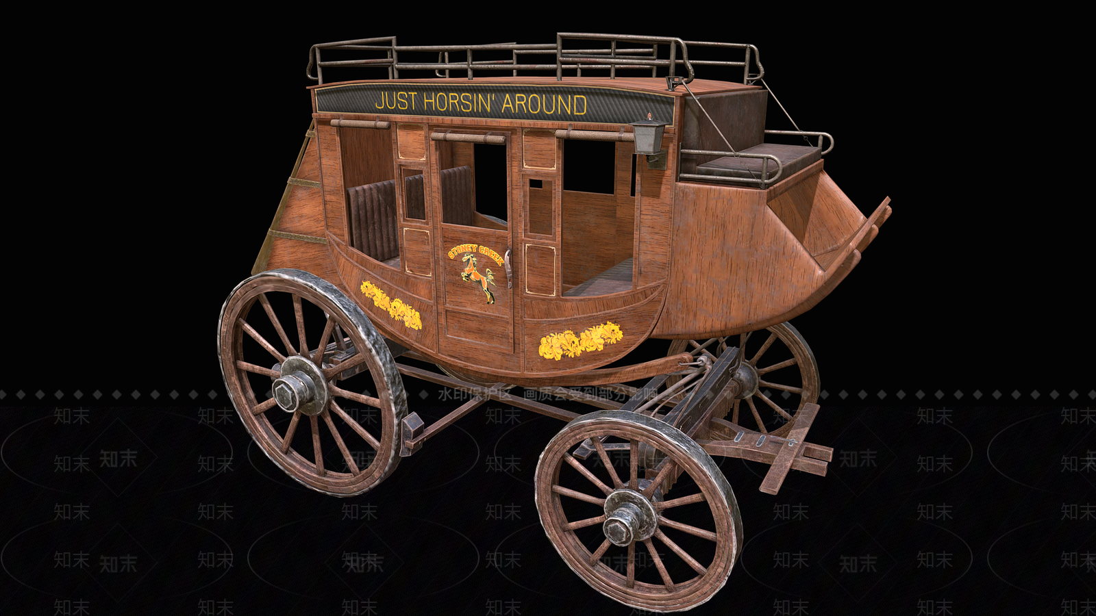 欧式马车3D模型下载【ID:1154417272】