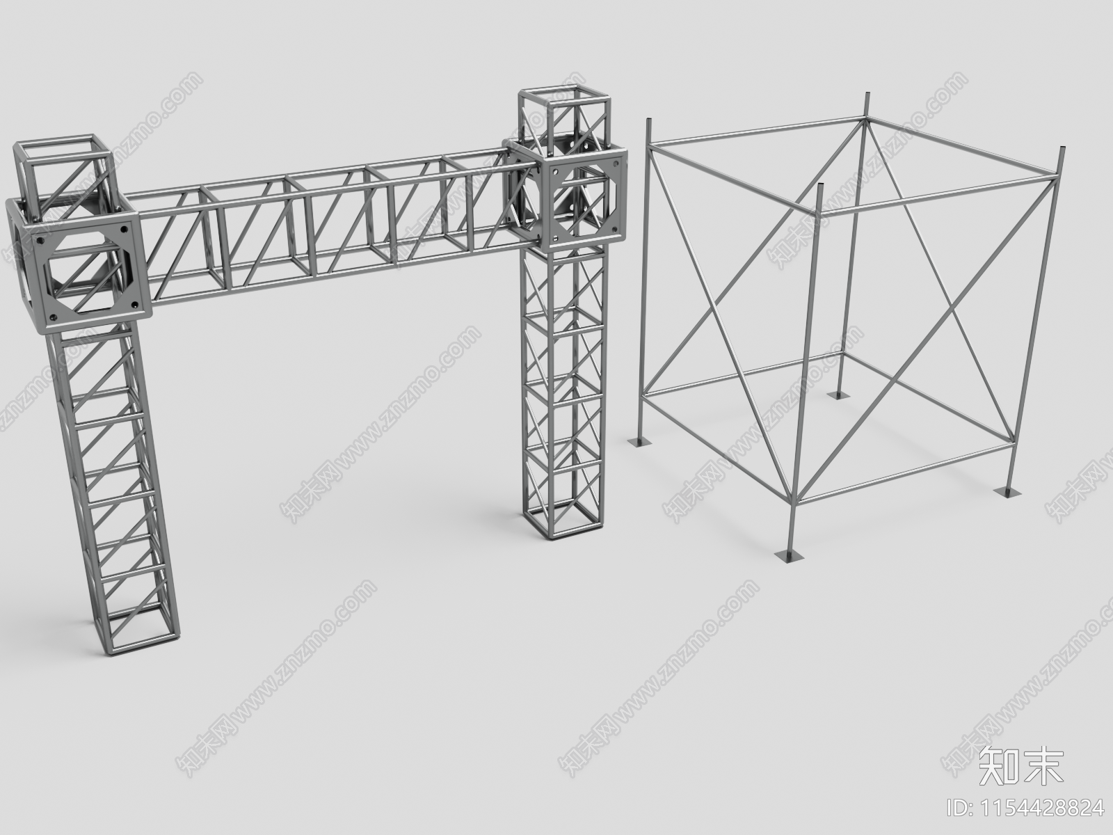 现代工地脚手架3D模型下载【ID:1154428824】