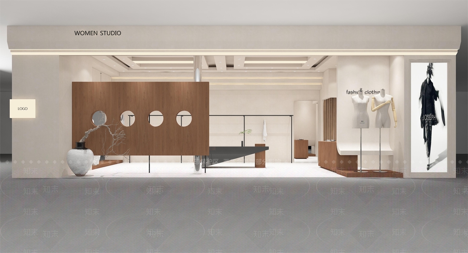 侘寂服装店3D模型下载【ID:1154429352】