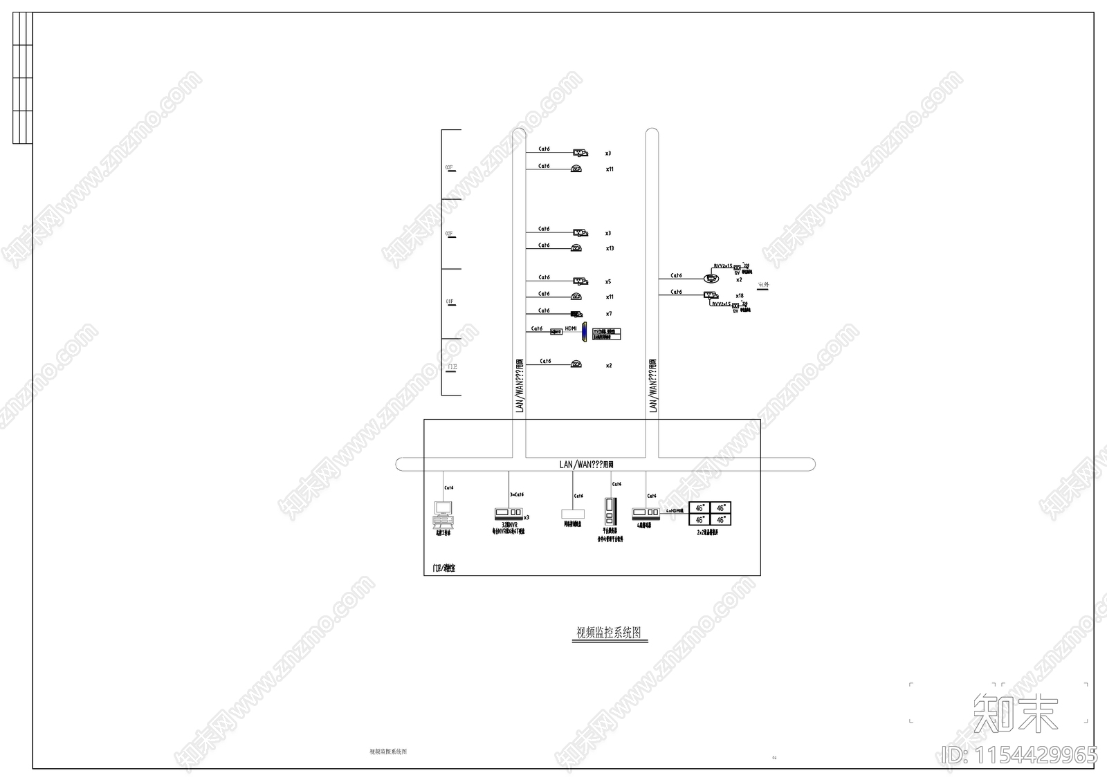 幼儿园智能化电施图cad施工图下载【ID:1154429965】