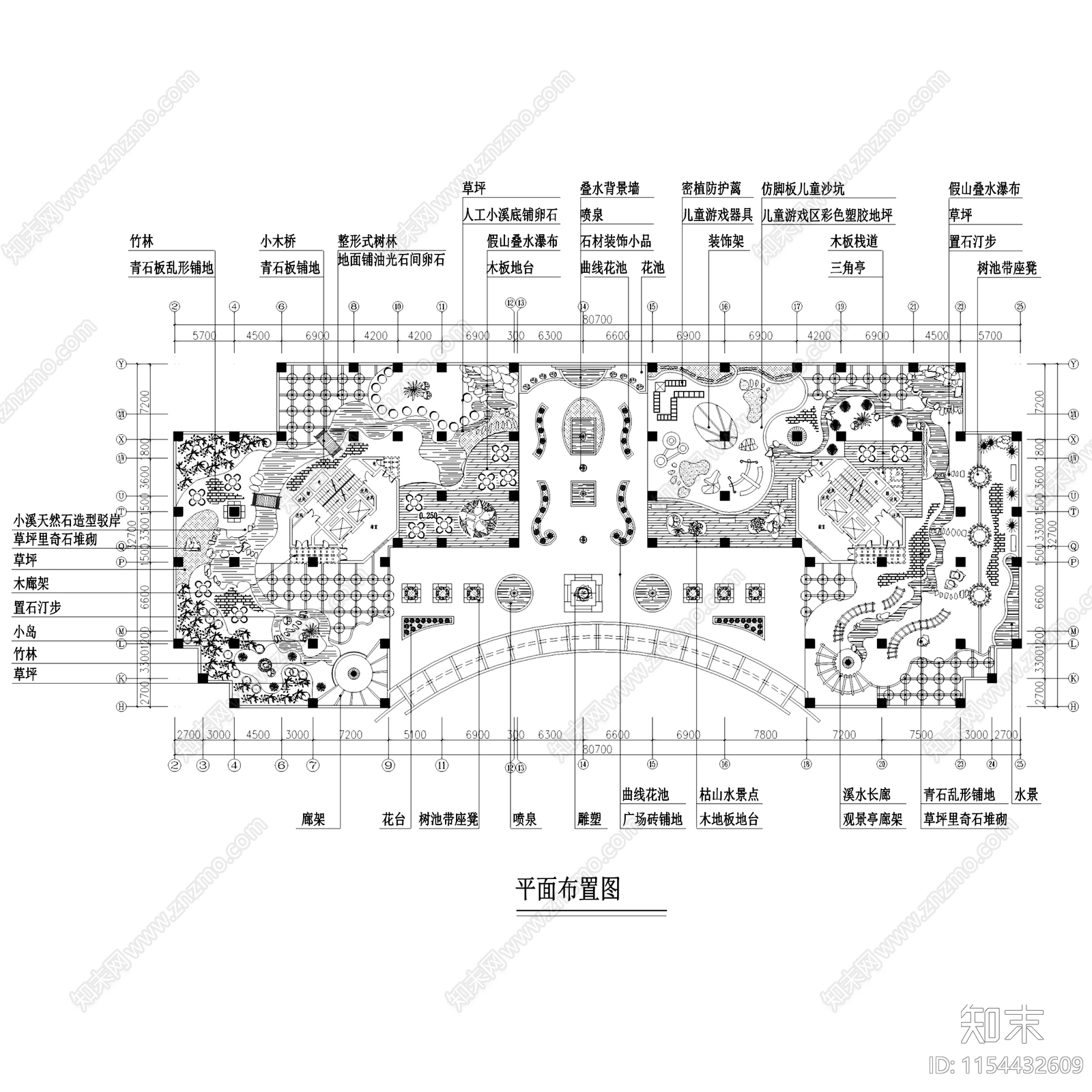 别墅庭院花园屋顶花园景观植物绿化平面CAD施工图下载【ID:1154432609】