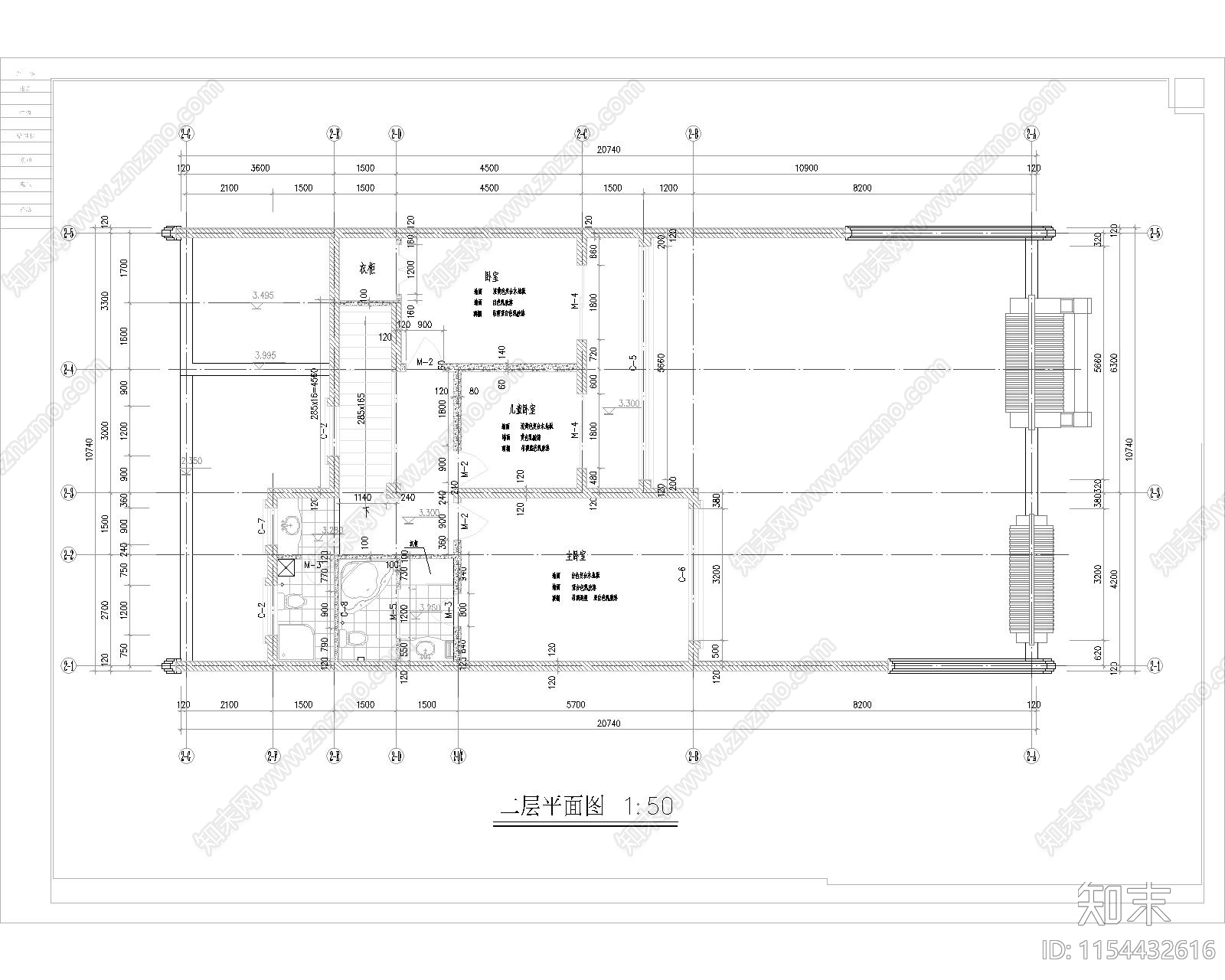 现代式四合院建筑图cad施工图下载【ID:1154432616】