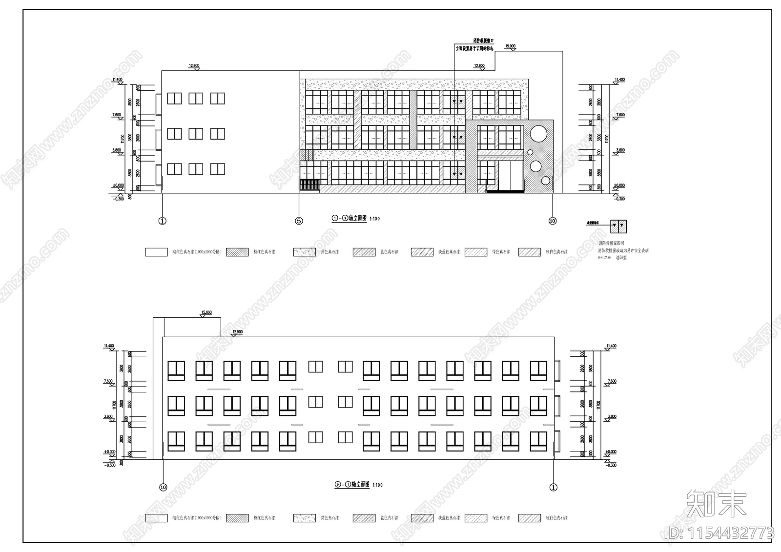 9班现代简约风格幼儿园建筑cad施工图下载【ID:1154432773】