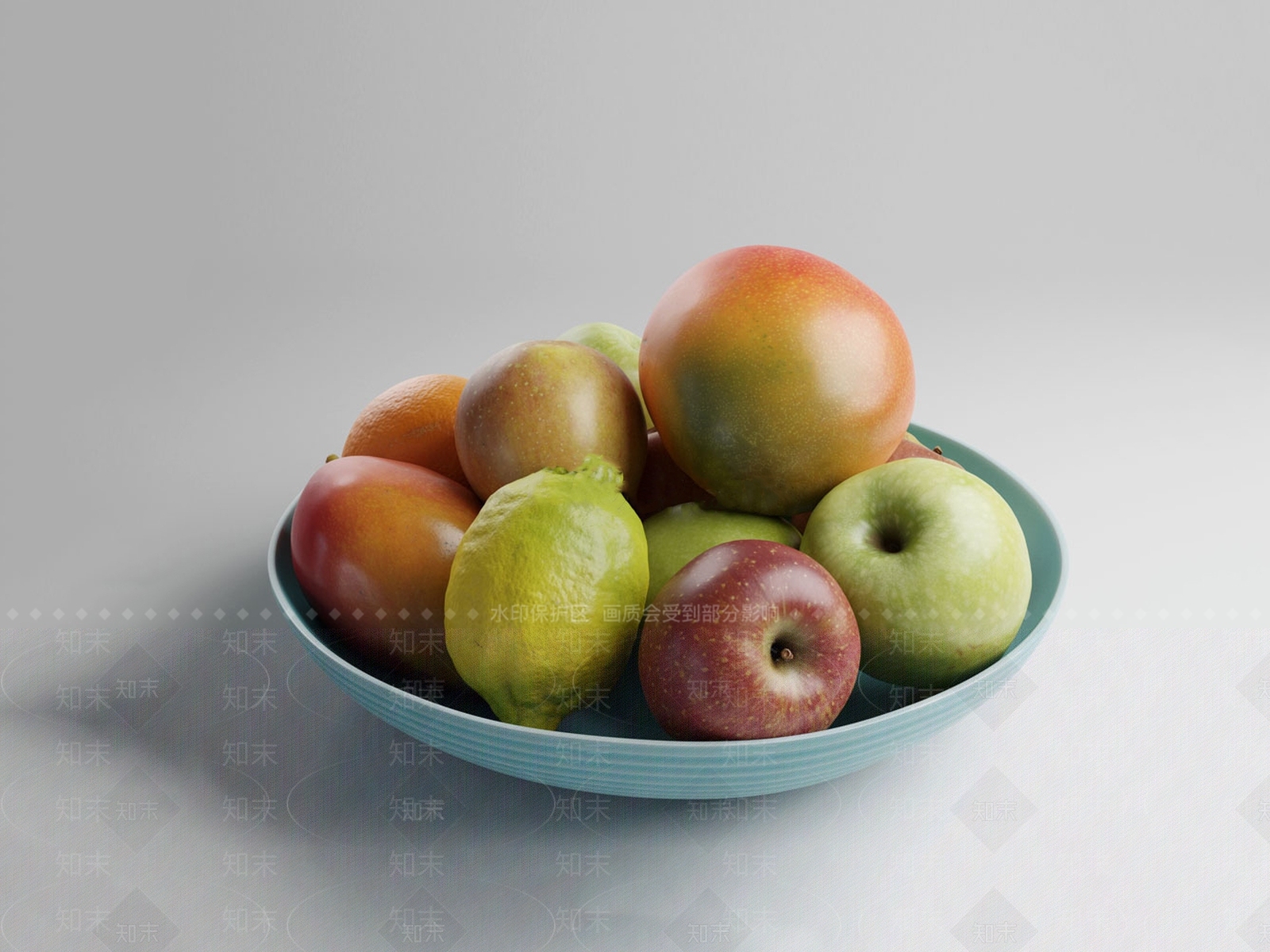 酒水食物3D模型渲染效果图